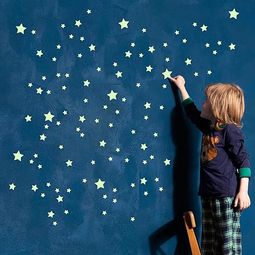 Miniatura 68 de Estrellas que brillan en la oscuridad para decoración de techo, 849 calcomanías brillantes para planetas de techo, calcomanías de pared luminosas