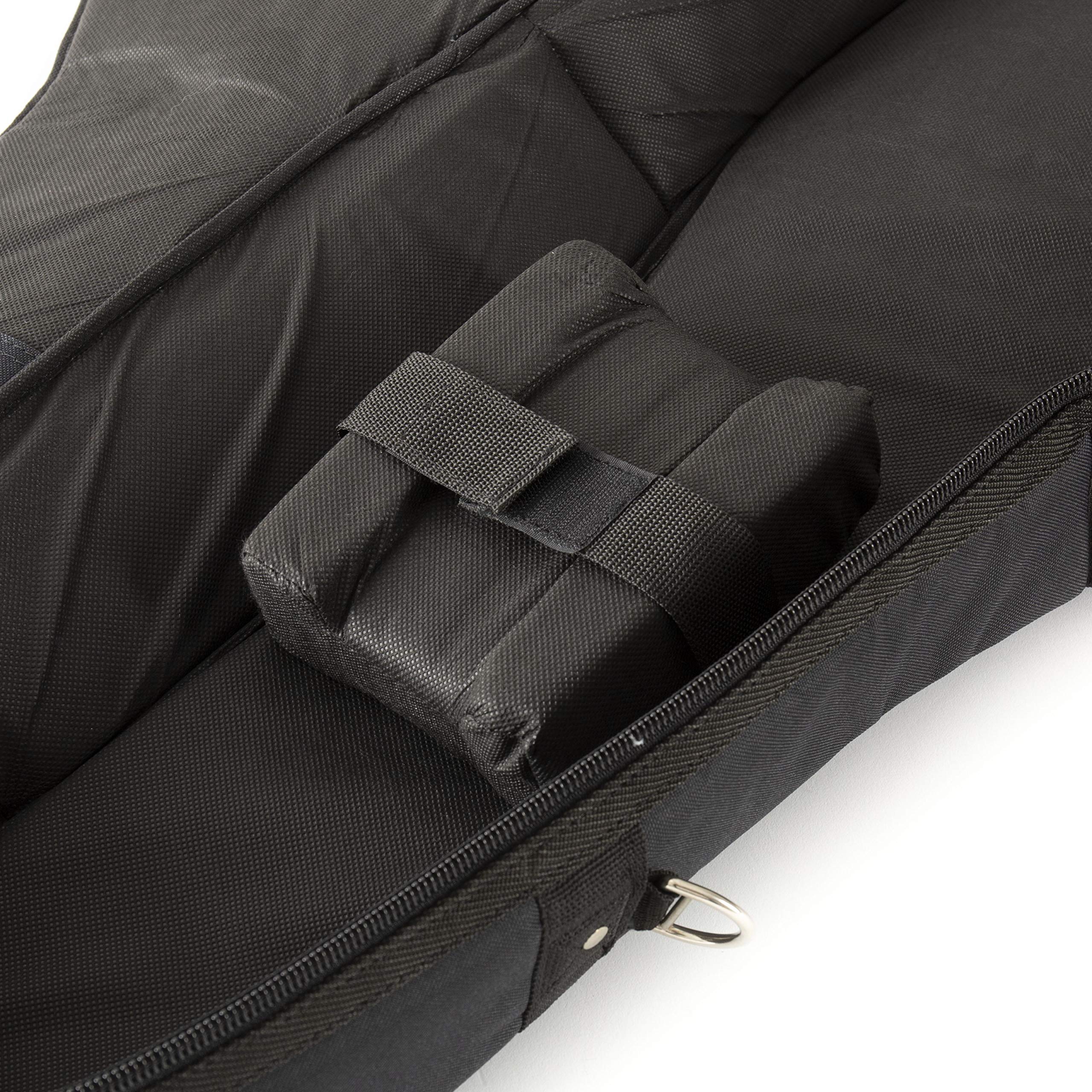 MUSIC STORE Gigbag für 1/2 Klassische Gitarre, Super Deluxe, wasserabweisendes Nylon, 30mm Polsterung, Konzertgitarren Tasche mit Zubehörfächern