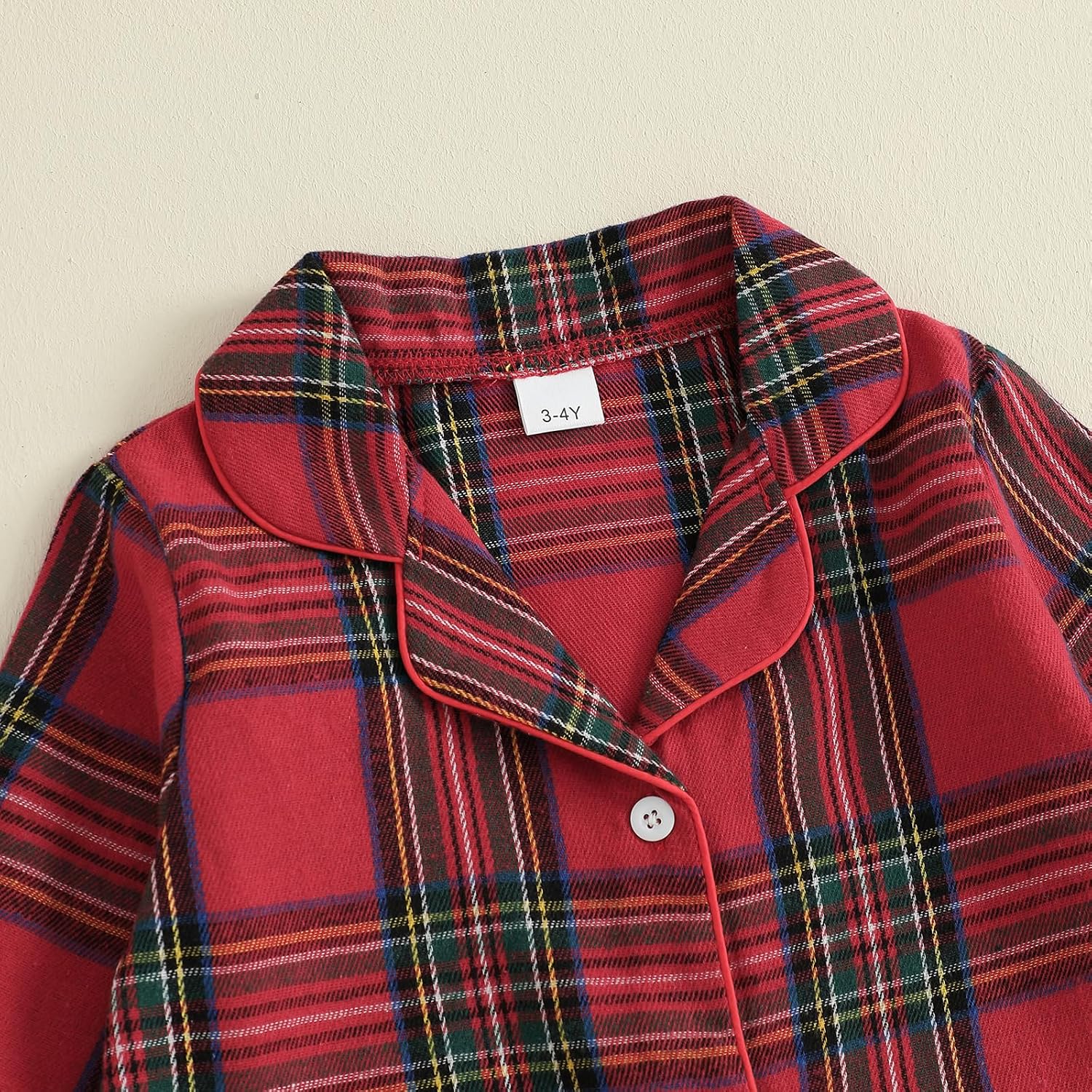 Ayalinggo Toddler Girl Christmas Pajamas Plaid Button up 2 Piece Pajama Set Little Kids Girls Pjs Nightgown Outfit Clothes