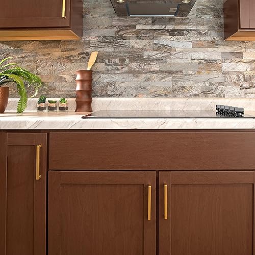 Miniatura 5 de Hickory Hardware - HH075336-BGB - Manija de la colección Skylight, 12 pulgadas de centro a centro, latón dorado cepillado.