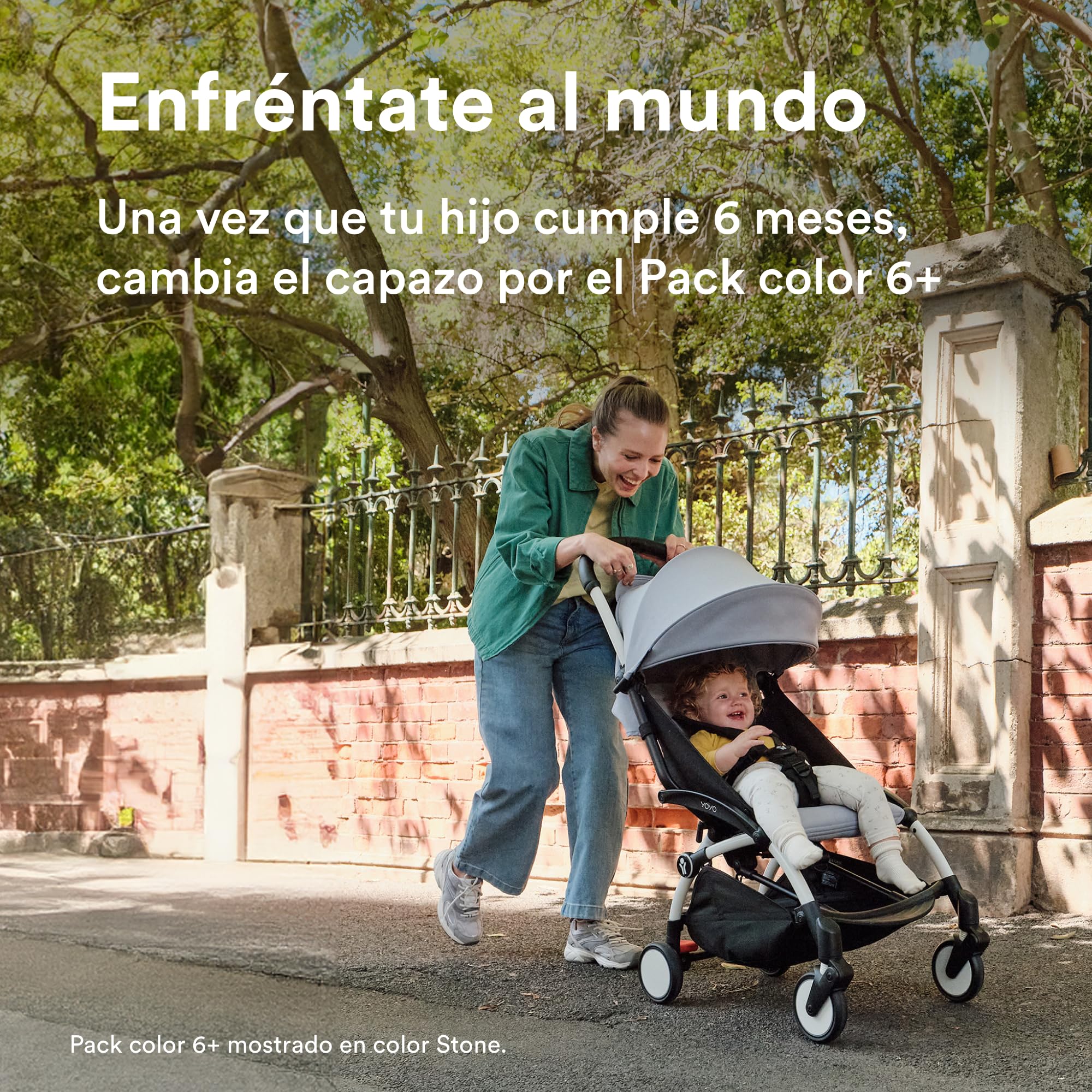 Cochecito YOYO3 de Stokke con Capazo para Recién Nacido - Incluye chasis en blanco, pack color 6+ para YOYO (Olive) y Capazo para Recién Nacido (Olive)