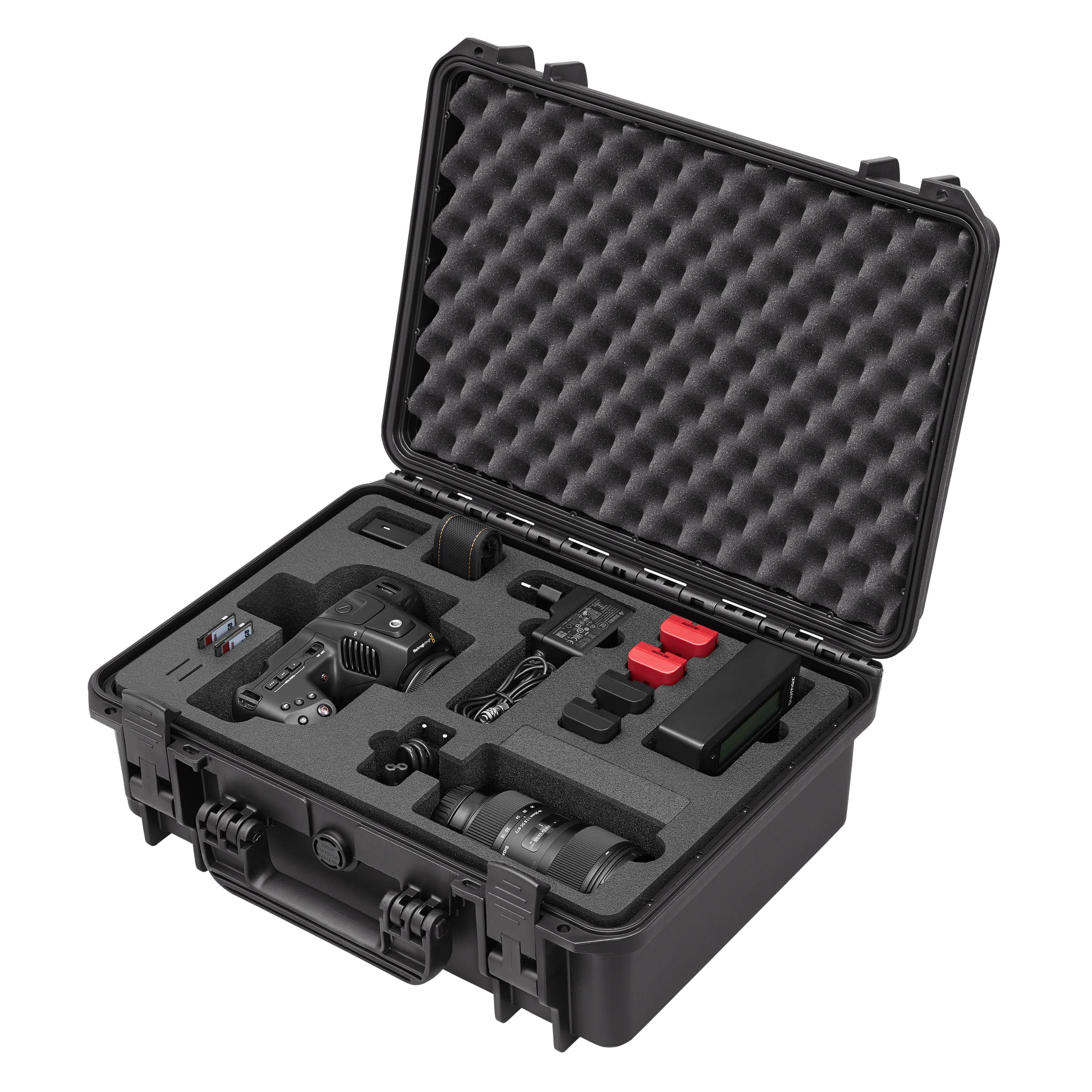 TOMcase Mallette pour caméra Blackmagic 6K Pro Pocket Cinema et Accessoires, étui de Transport Professionnelle, Outdoor Case étanche IP67, Valise Rigide incassable