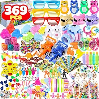 369PCS Party Favors for Kids 4-8 8-12, Classroom Treasure Box Bulk Prizes Reward, Goodie Bag Stuffers for Carnival Prizes Birthday Gifts, Pinata Fillers, Stocking Stuffers,Bulk Autism Sensory Toys
