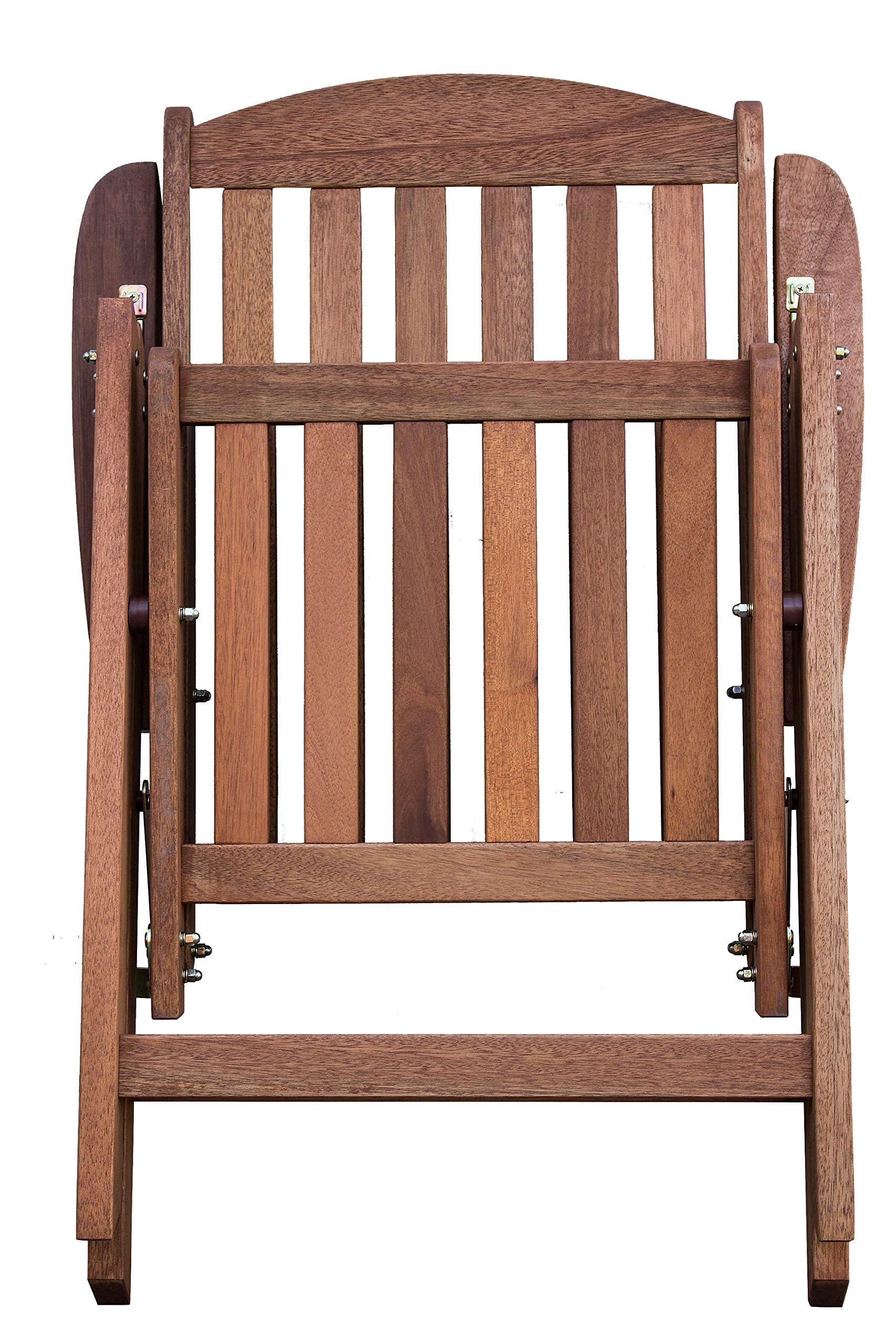 AVANTI TRENDSTORE - Seminara - Sedia pieghevole da giardino o balcone, con schienale reclinabile e braccioli, in legno teak massiccio. Dimensioni LAP 63,5x110x76 cm Anche in set da 2 e 4 sedie.