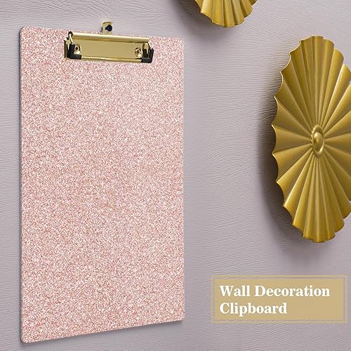 Miniatura 5 de Hongri Portapapeles de plástico acrílico con purpurina, 8.5 x 11 pulgadas, tamaño A4 con letra Stardard para aula, Taecher, mujeres. Bonito tablero