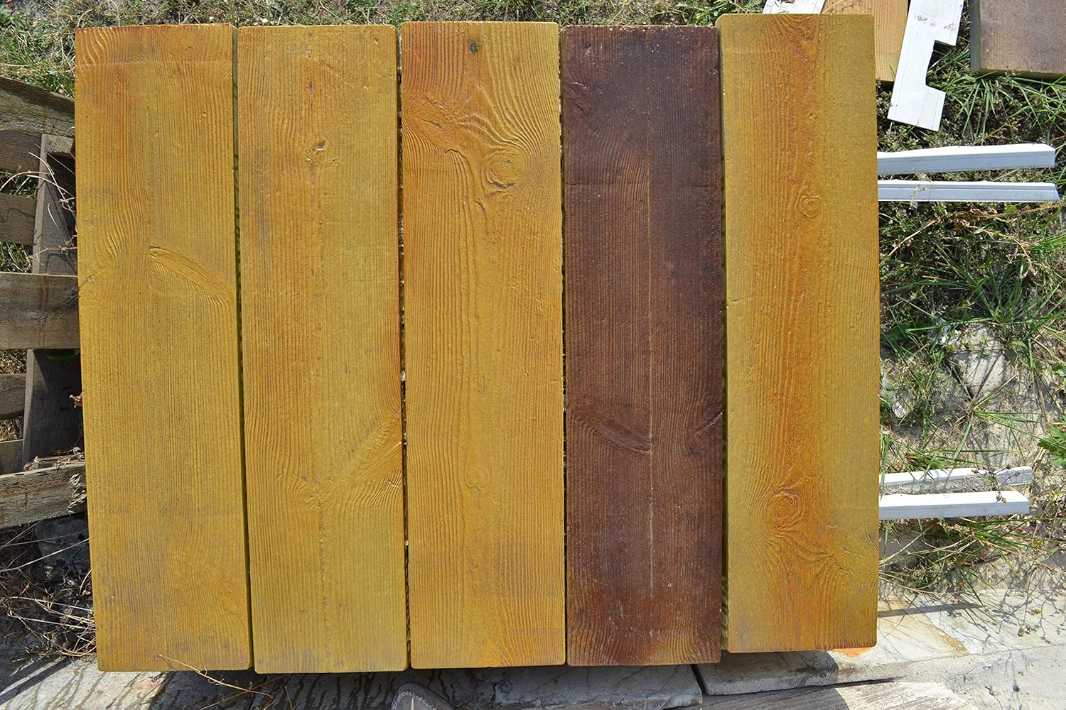 SvitMolds Sold 2 Concrete MoldsTerrace Board Concrete Mould Garden Stepping Wooden Stone Path Patio S10