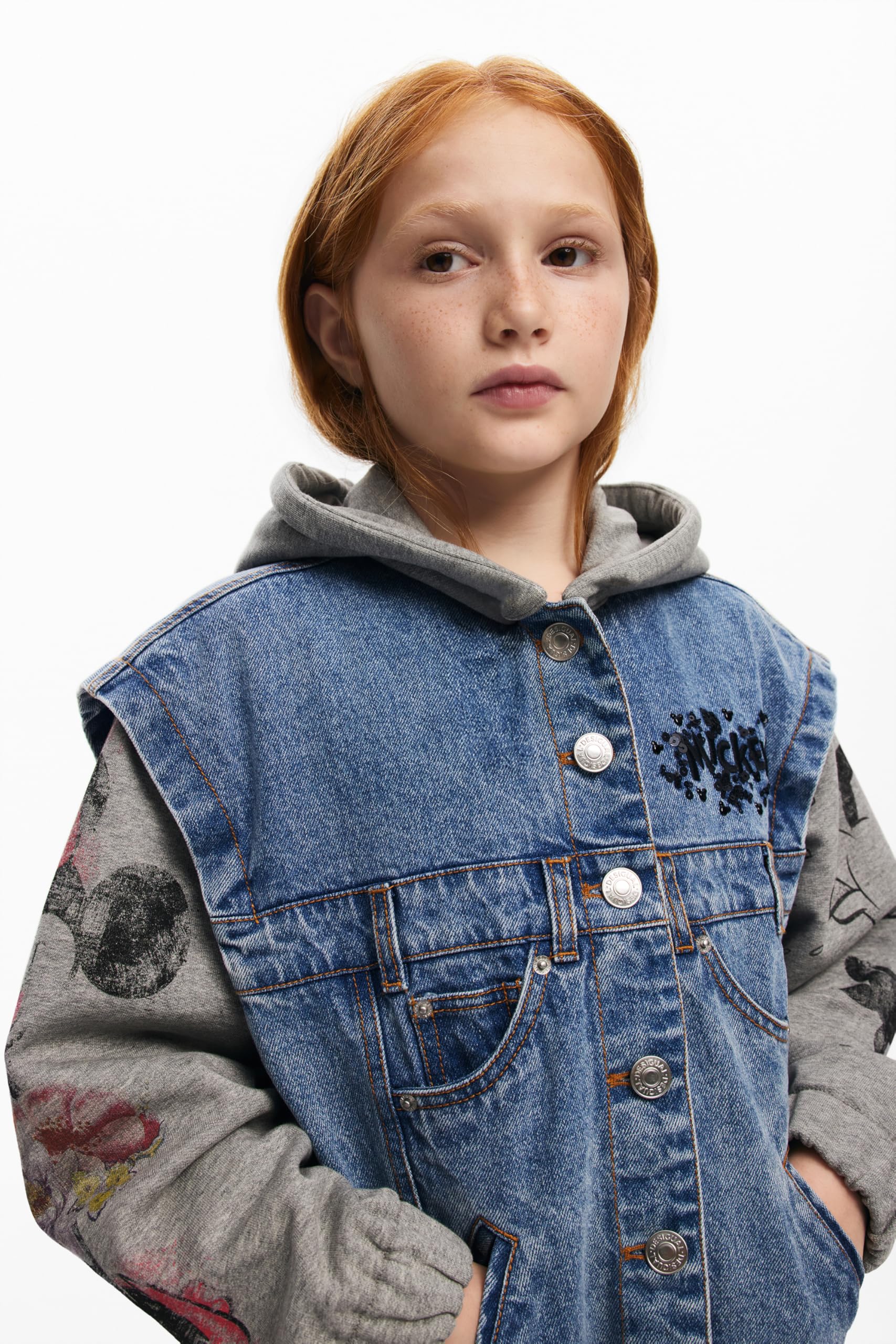 Chaqueta vaquera combinada