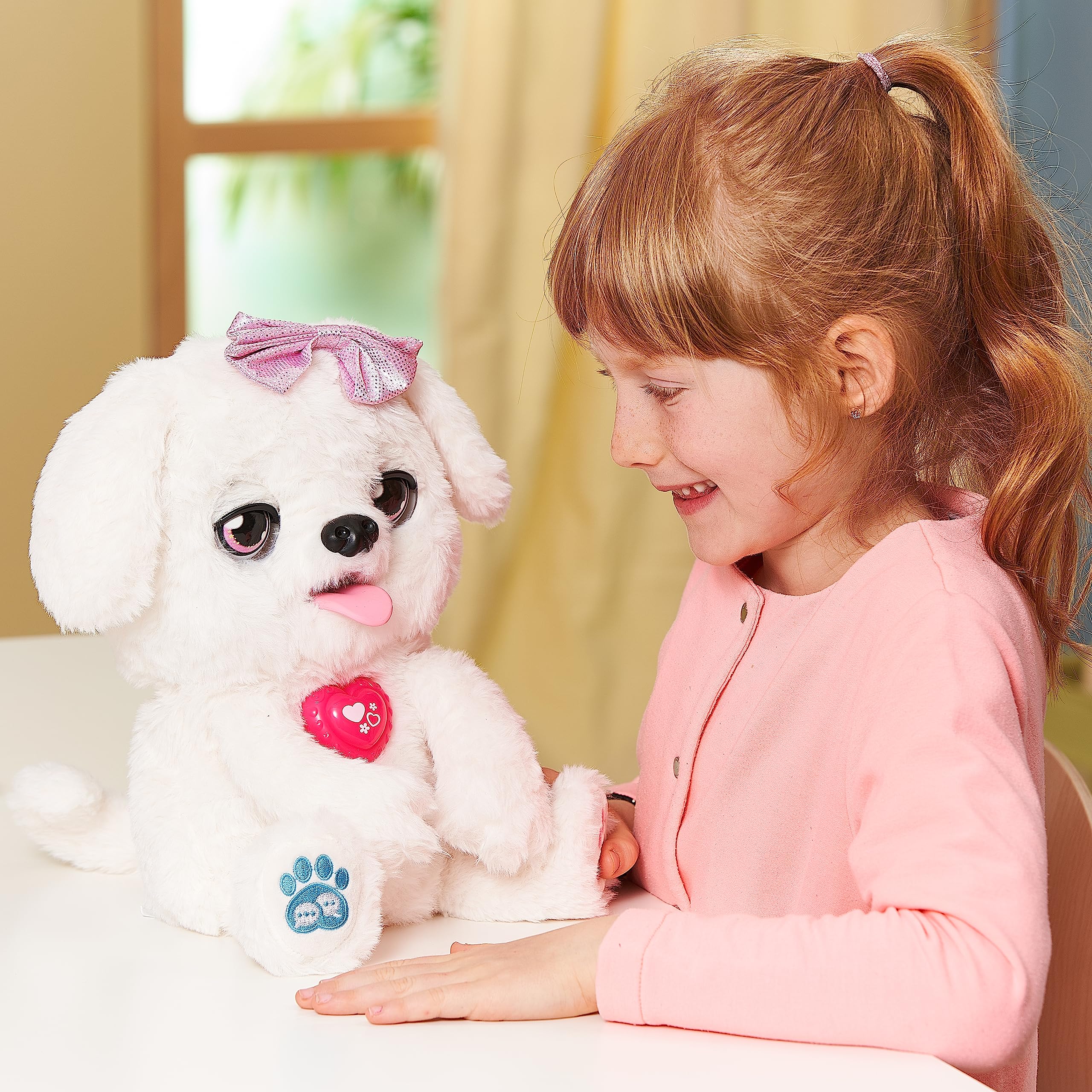 VTech Schlecki Plüsch-Hündchen mit Sound - Interaktives Kuscheltier