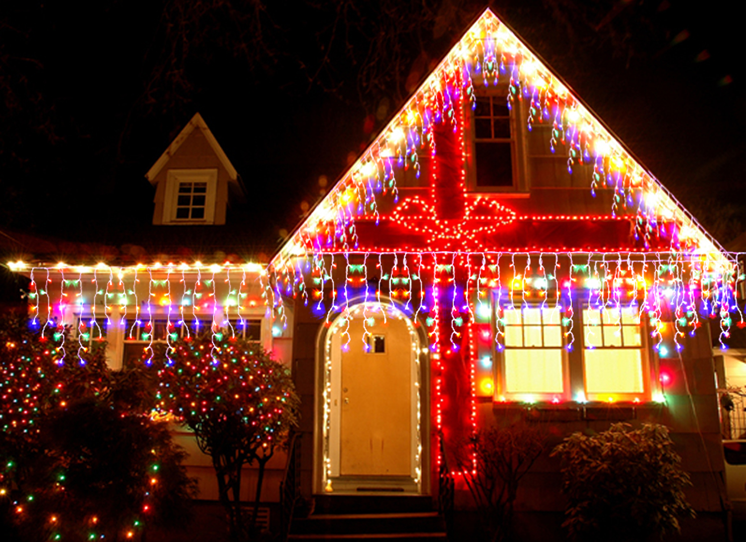 Dây đèn icicle multicolored
