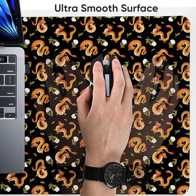 icolor Alfombrilla Gaming XXL 90x40cm Antideslizante miniatura 5