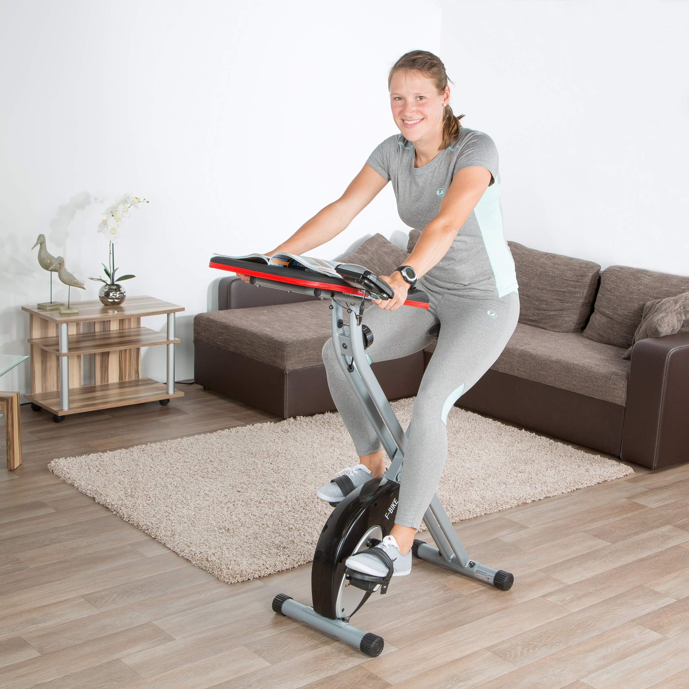 Ultrasport Rower Biurkowy, rower biurkowy, biuro domowe, duże biurko, uchwyt na tablet, składany