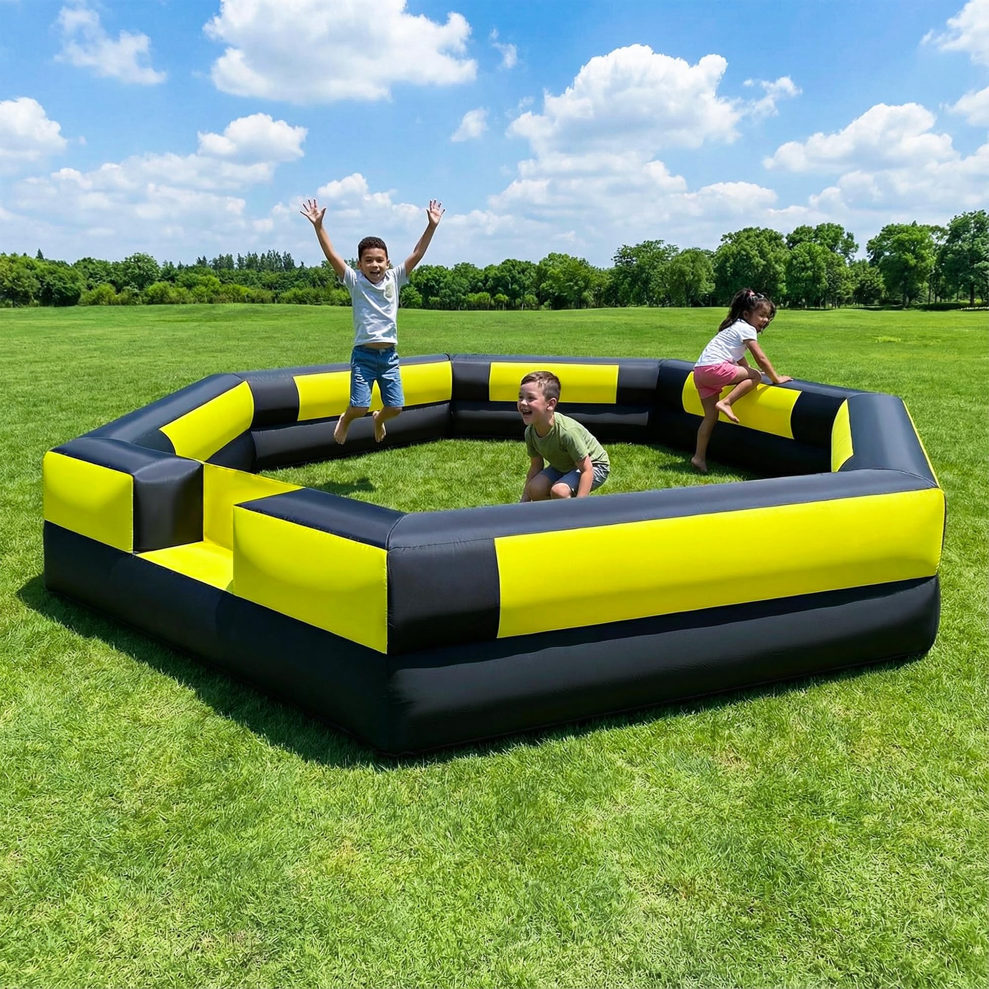 Photo 1 of Blatesic 17FT Inflatable Gaga Ball Pit,Portable Gaga Ball Pit with Built-in Blower,for Indoor Outdoor Family Backyard Activities