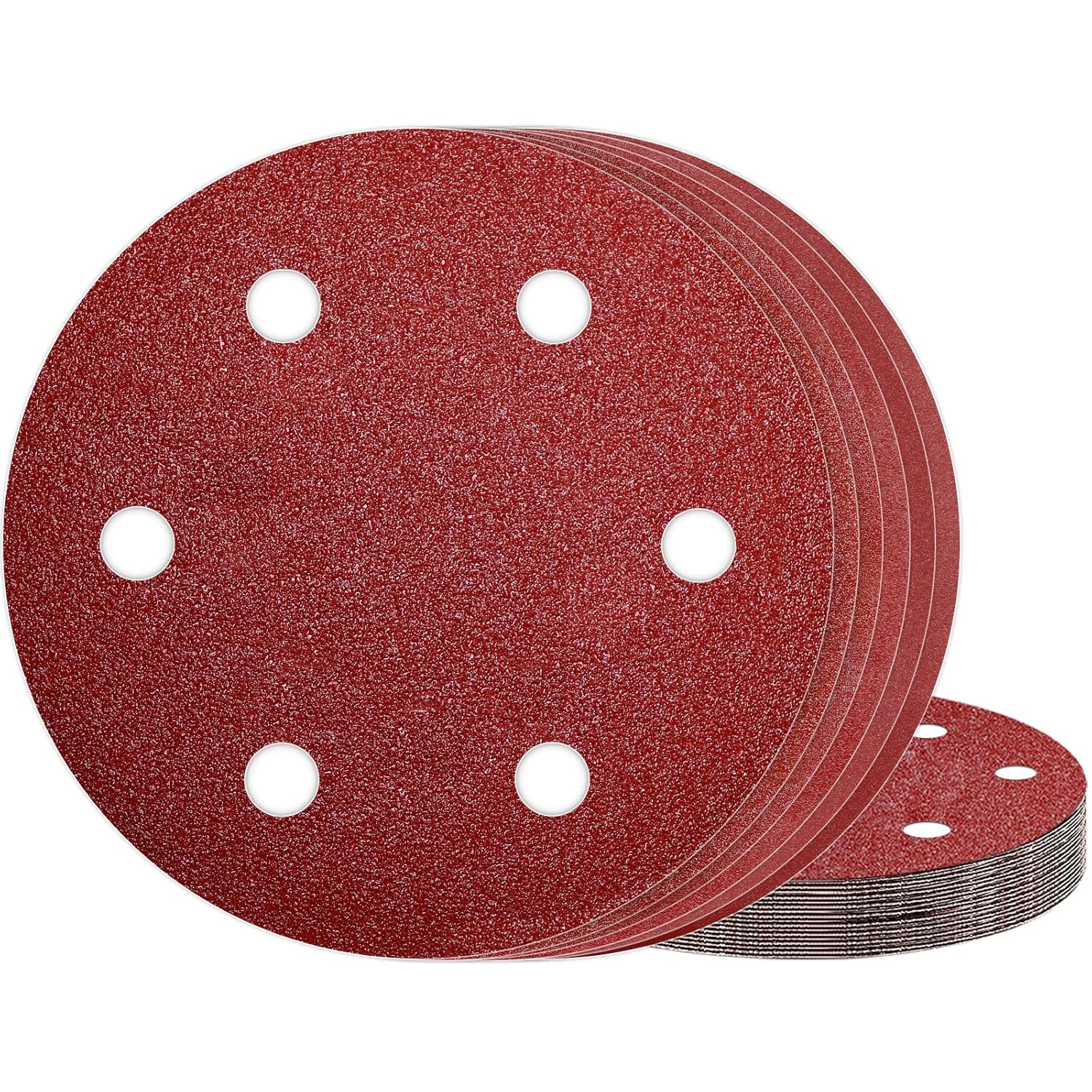 Awutzut 9 Inch 6 Hole Sanding Discs 40/60/80/120/150/240 Assorted Grit