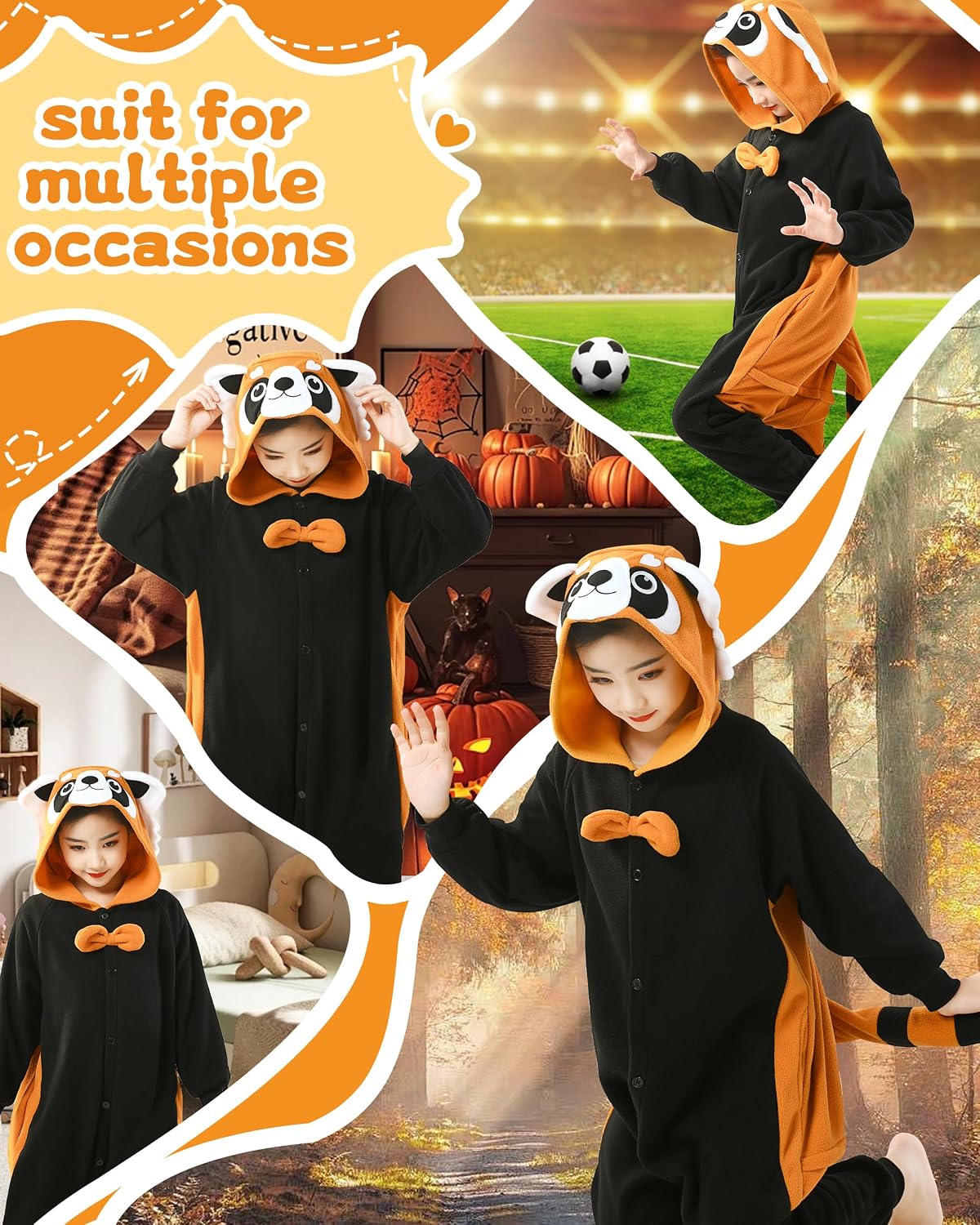 CANASOUR Unisex Anime Halloween Kids Onesie For 4T Girls Boys One Piece Christmas Pajamas Costume Party Cosplay Pyjamas