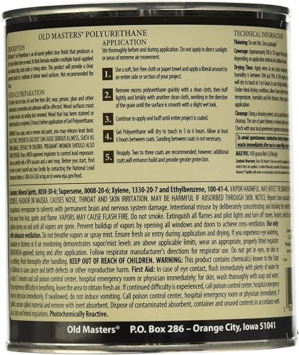 Miniatura 2 de OLD MASTERS Acabado satinado transparente de 1 cuarto de galón