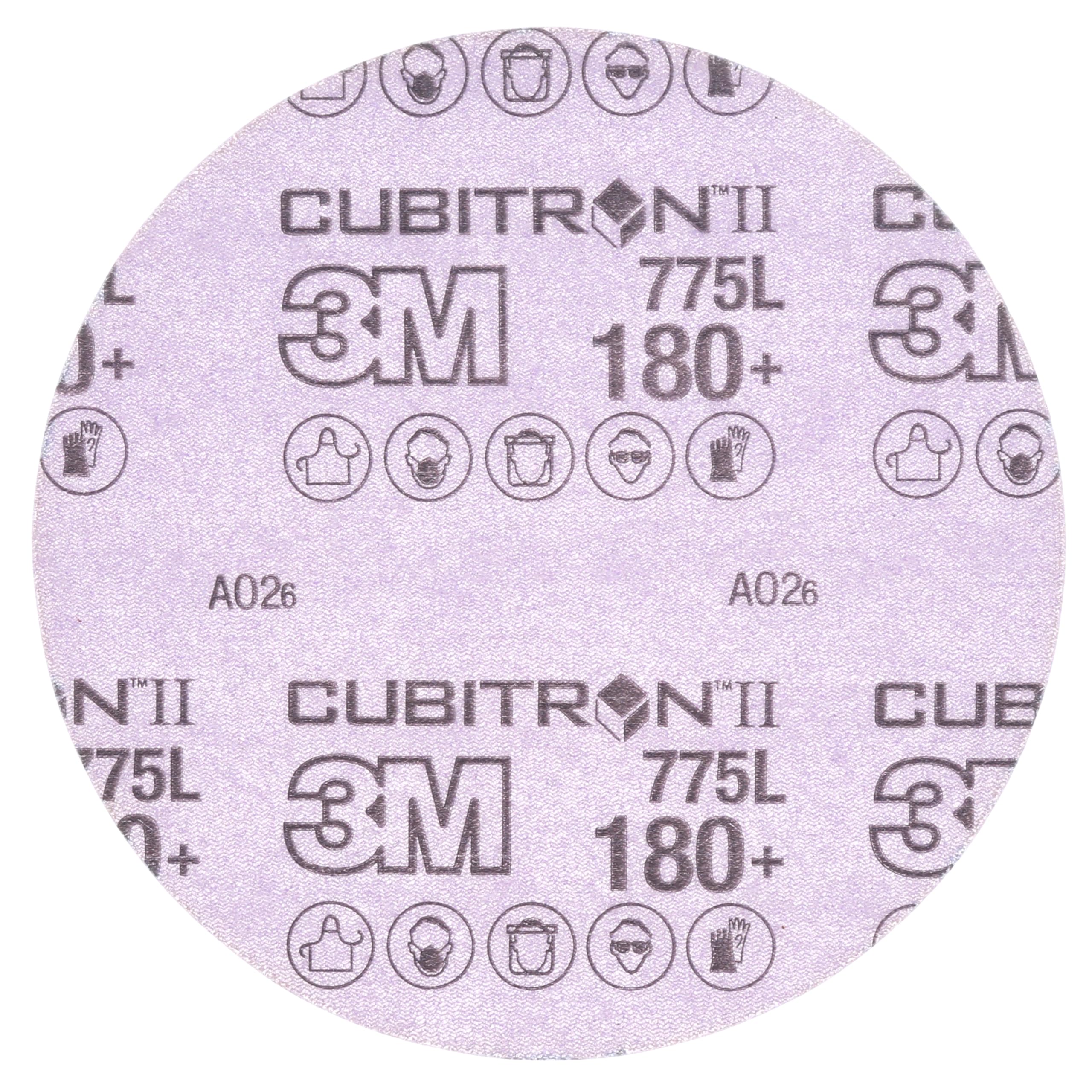 3M Cubitron II Hookit Disco de Film 775L, 76 mm, Sin Agujeros | 180+ 50 discos/caja