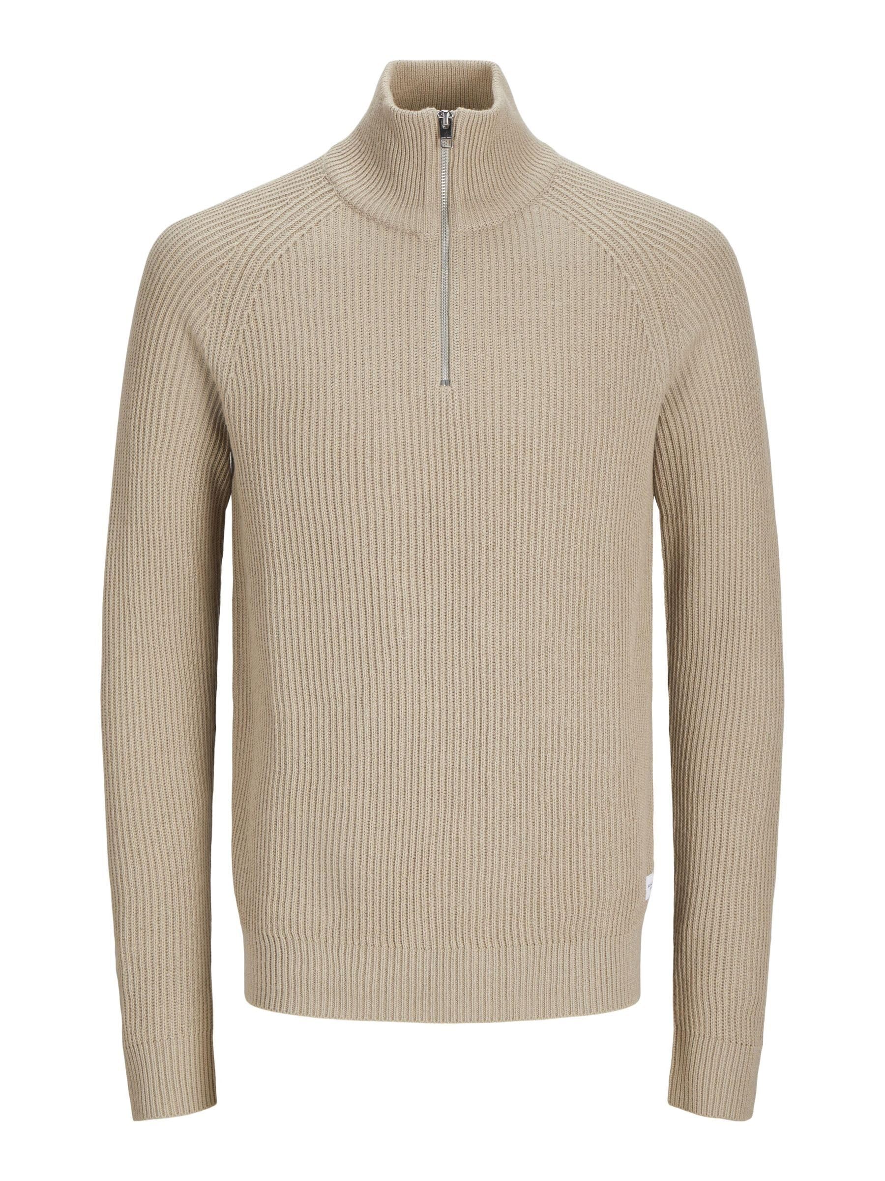 JACK & JONES Men's Knitted Jumper, Crockery, S
