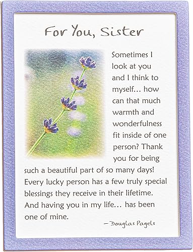 Blue Mountain Arts Douglas Pagels - Imán para hermana con caballete, regalo de cumpleaños, vacaciones, agradecimiento o pensamiento de ti para una