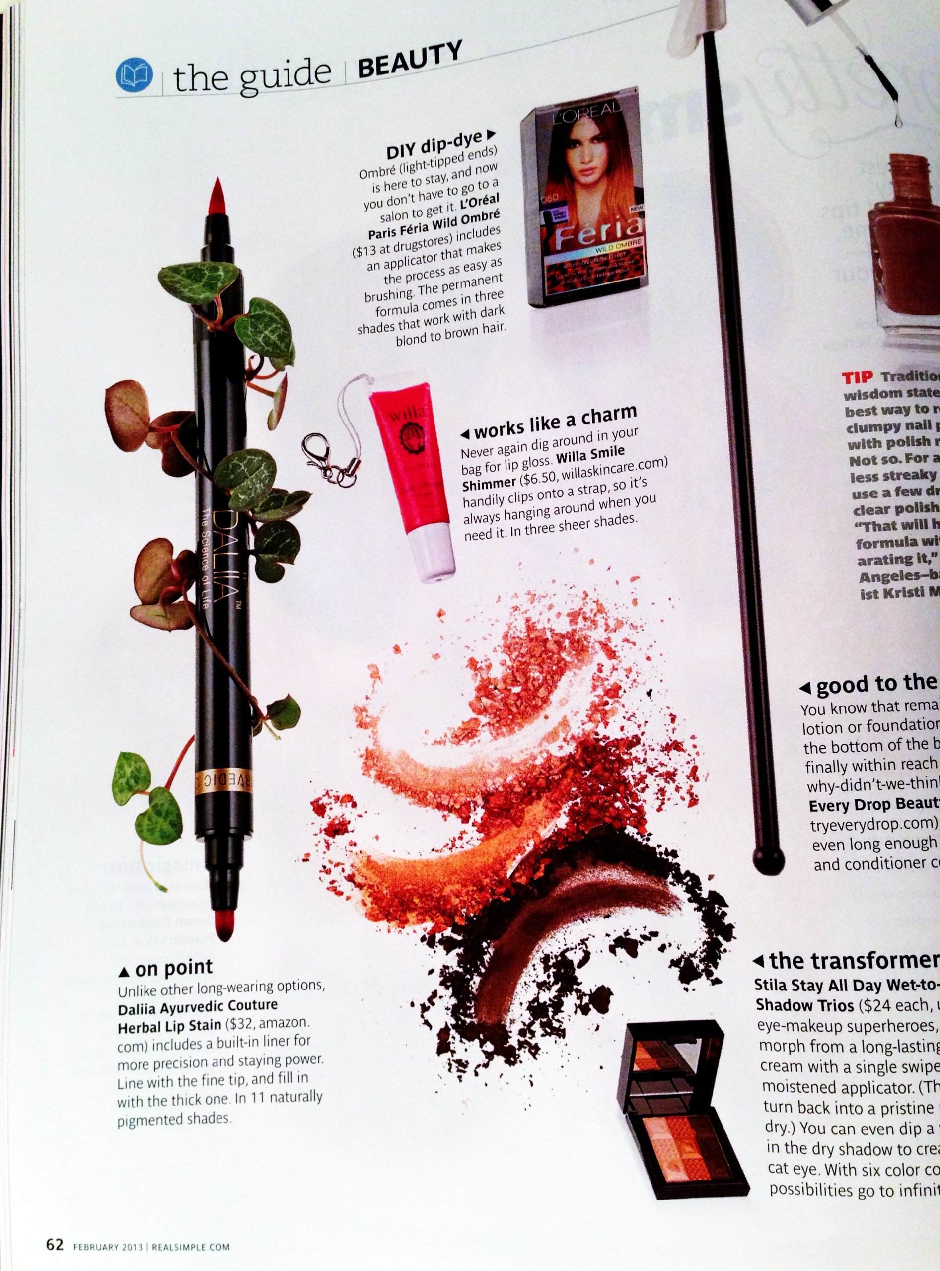 DALIIA AYURVEDIC COUTURE Runway Fashion Fuchsia Herbal Lip Stain, 0.21 OZ