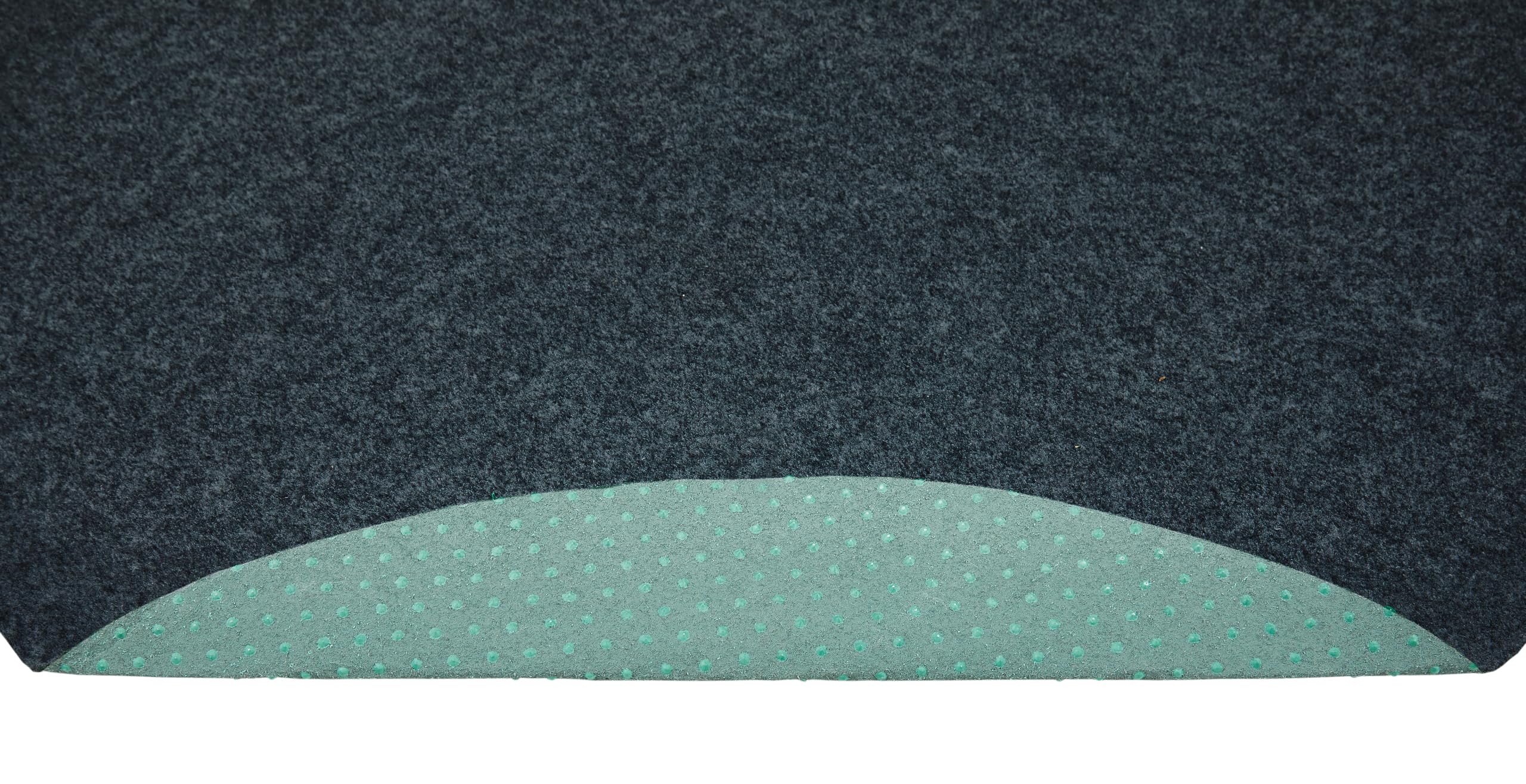 Misento Kunstrasen rund - pflegeleichter Outdoor Teppich wetterfest mit Drainage-Noppen, Filzteppich als Poolunterlage oder Balkon Teppich, 195 cm, Anthrazit