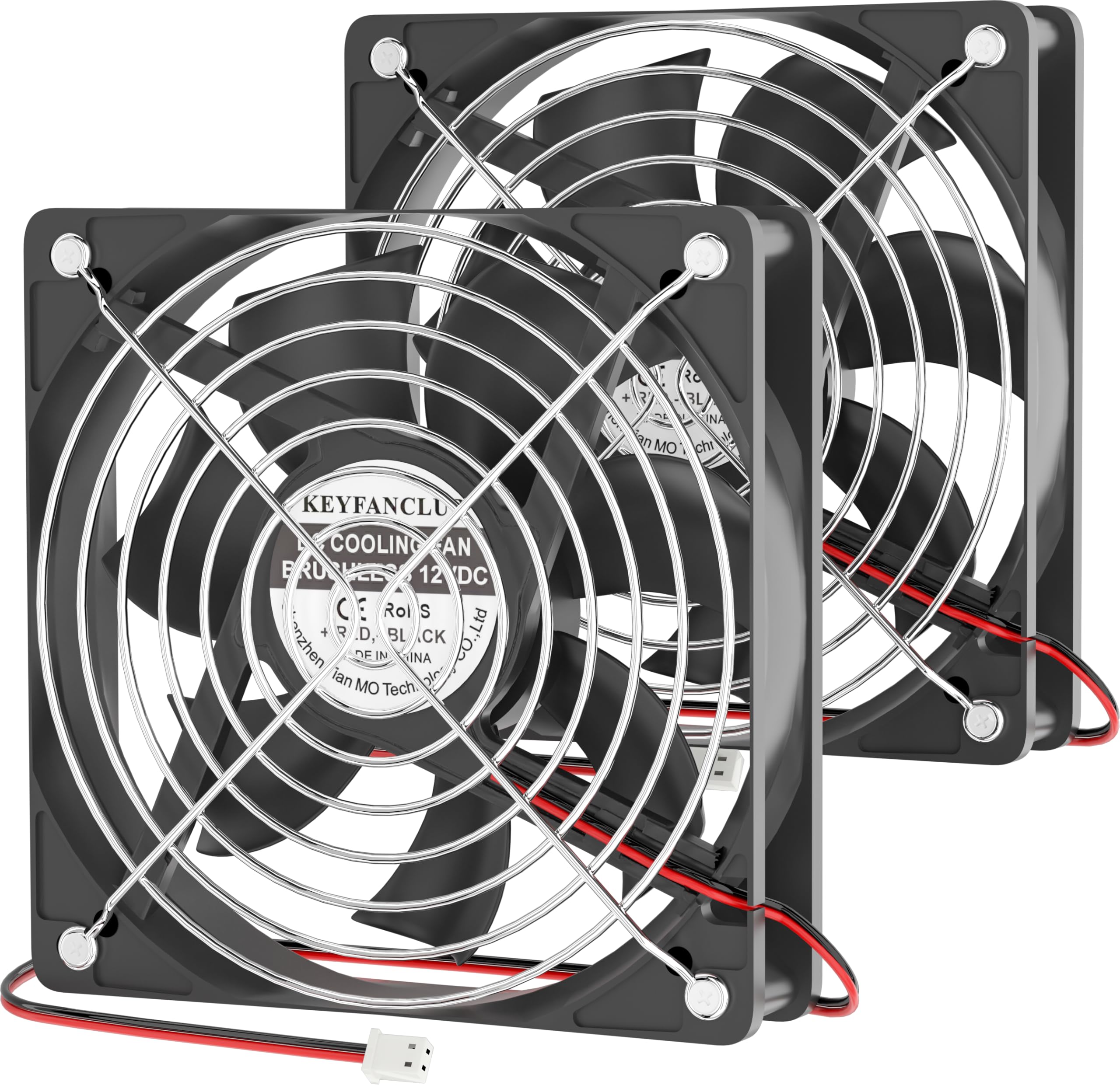 Hunterfan - Ventilador de refrigeración (120 x 25 mm, 12 V, 2 pines, 1500 rpm)