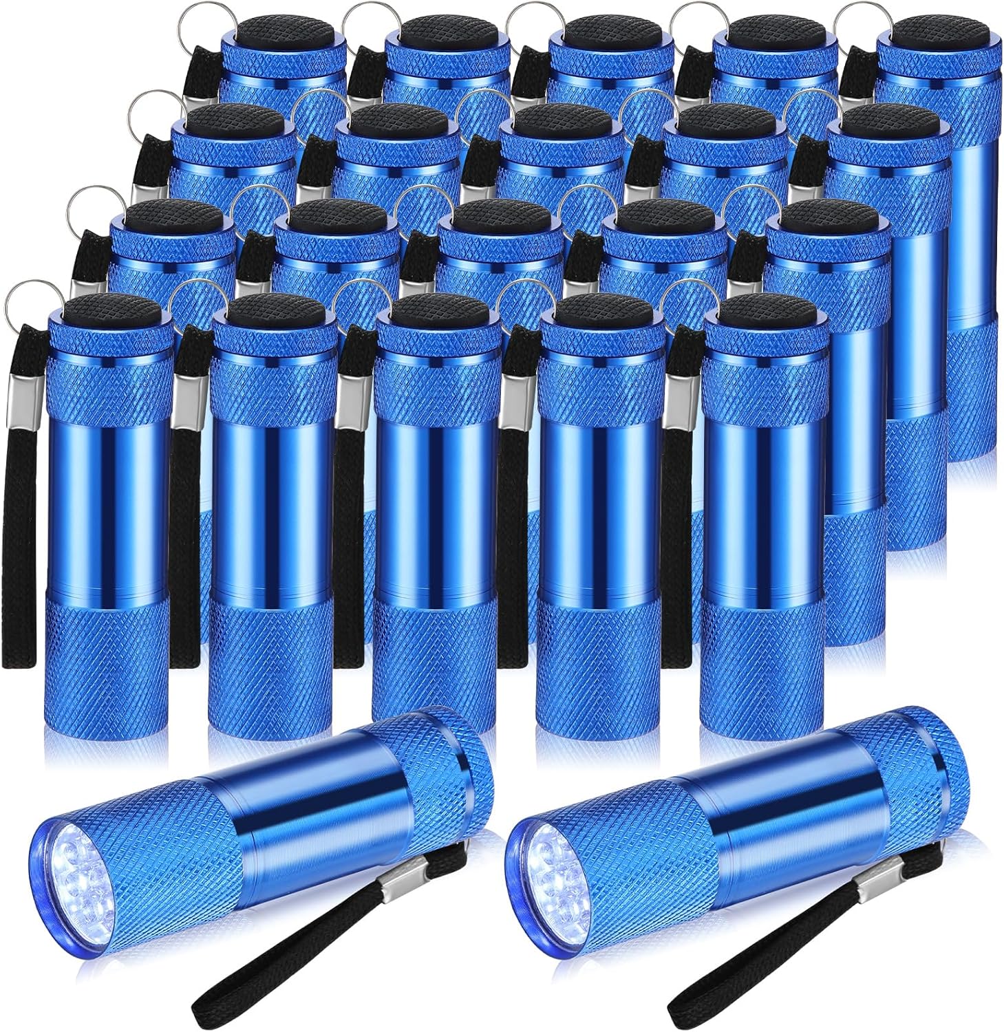 VIHOSE 20 Pcs Mini Flashlights Bulk Aluminum 9 LED Flashlight with
