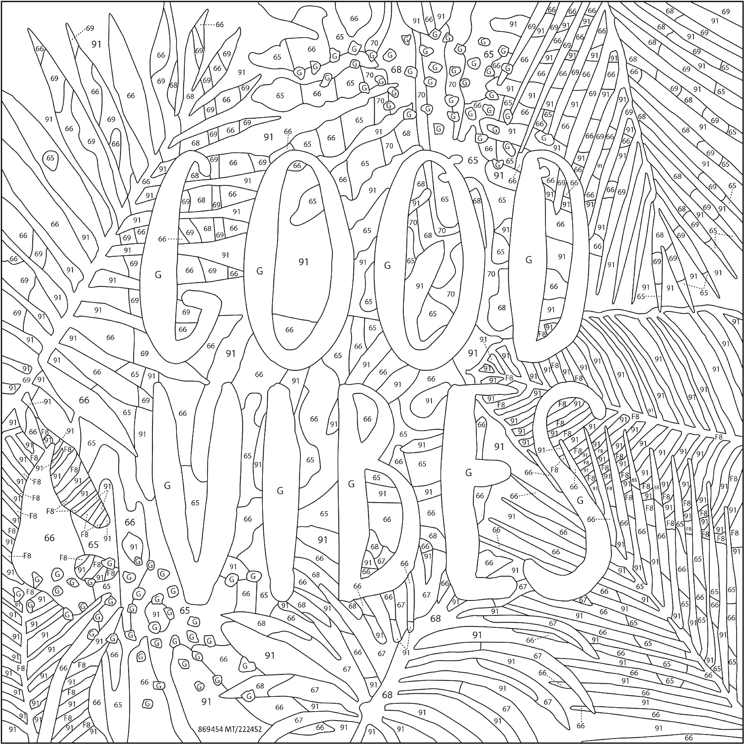 Ravensburger CreArt Good Vibes Paint by Numbers Kit for Adults - Painting Arts and Crafts for Ages 12 and Up
