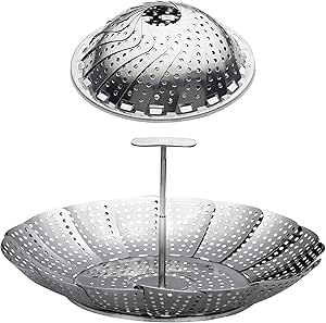 Sunsella Vegetable Steamer - 6.4" to 10.4" - 100% Stainless Steel