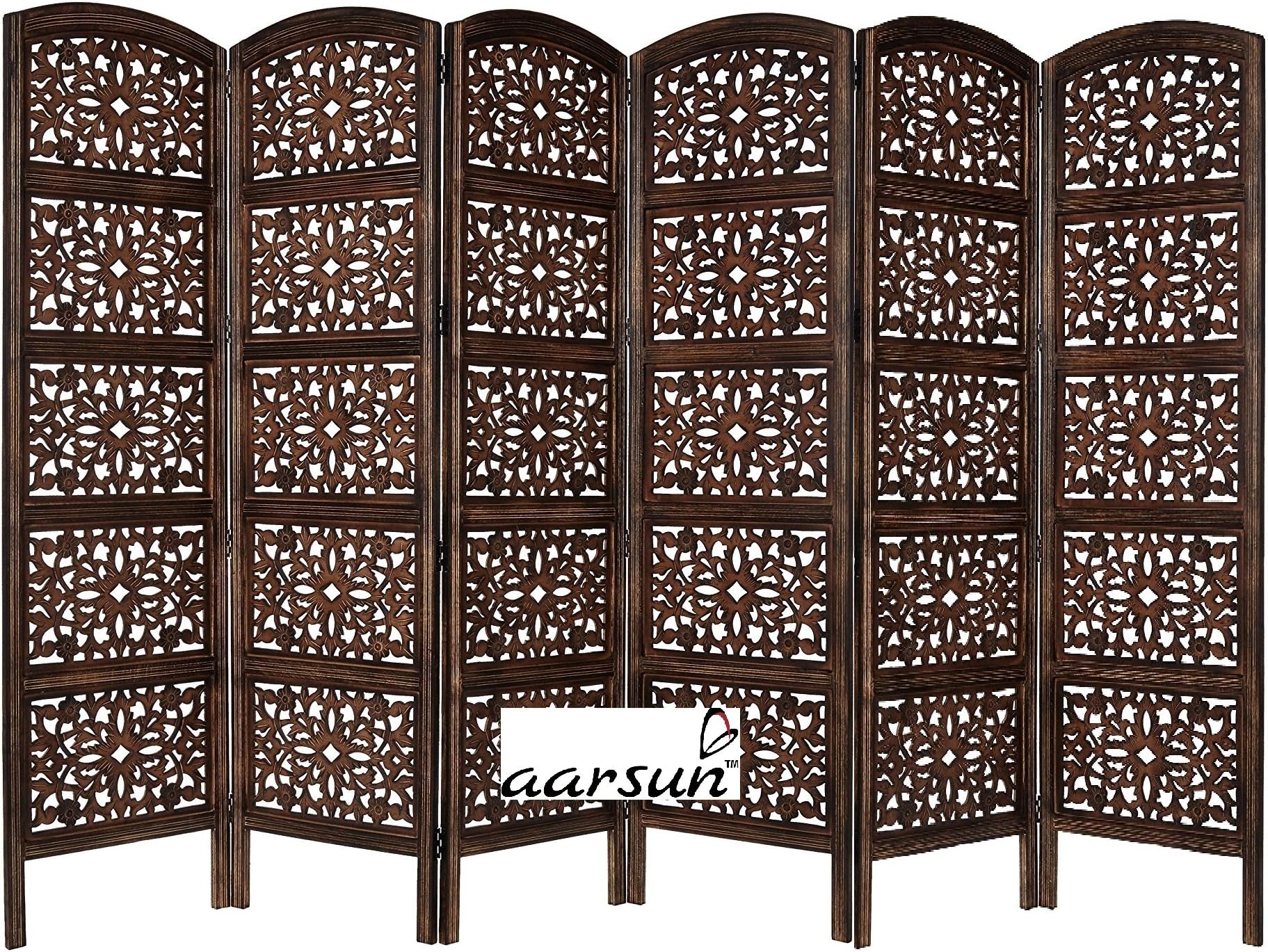 Aarsun Handcrafted Wooden Room Divider | Wooden Partition for Living Room