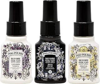 Poo-Pourri Original Citrus, Lavender Vanilla and Royal Flush 1.4 Ounce Bottles
