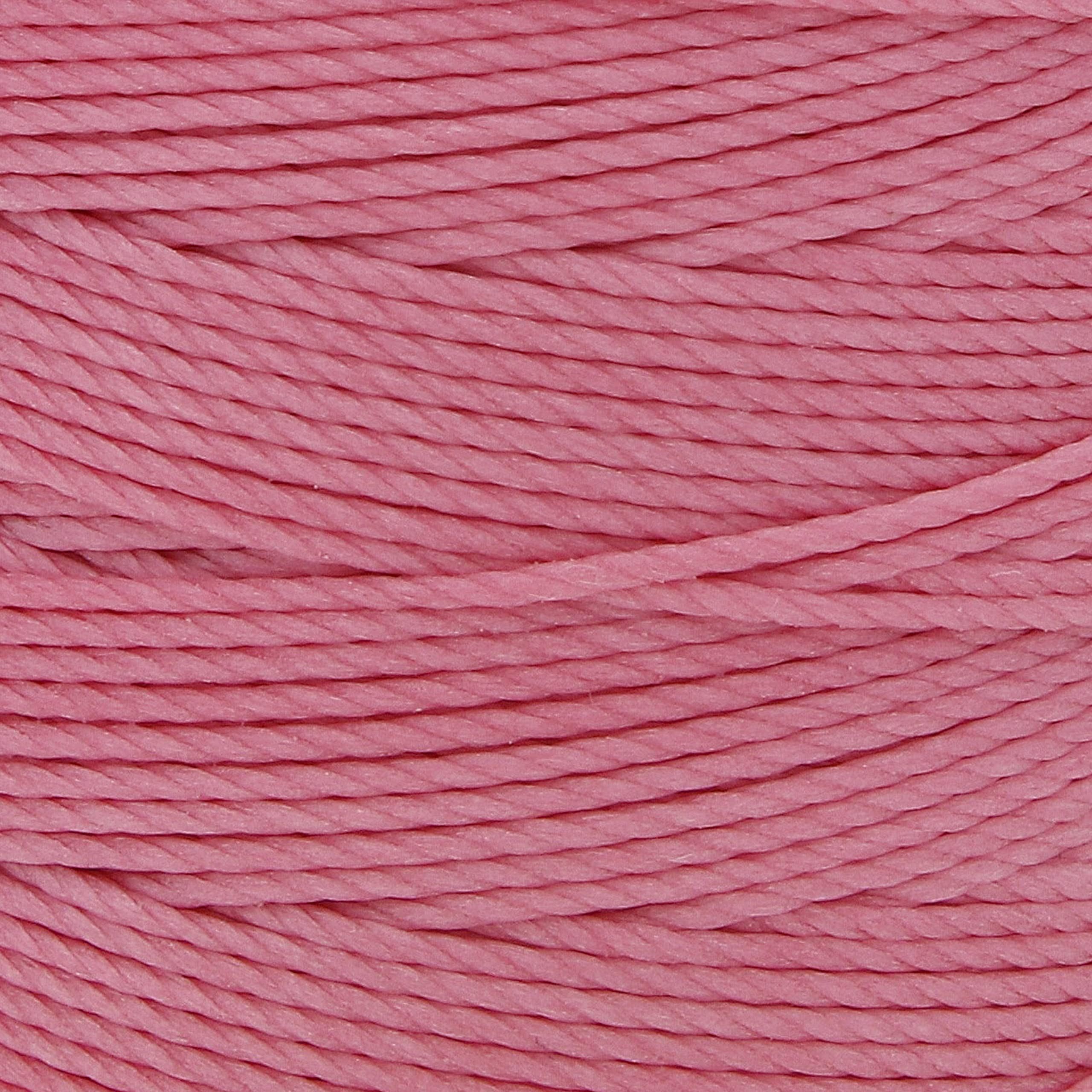 Beadsmith S-LON Superlon #18 Twisted Nylon Bead Cord 77 Yard Spool Bobbin Pink by