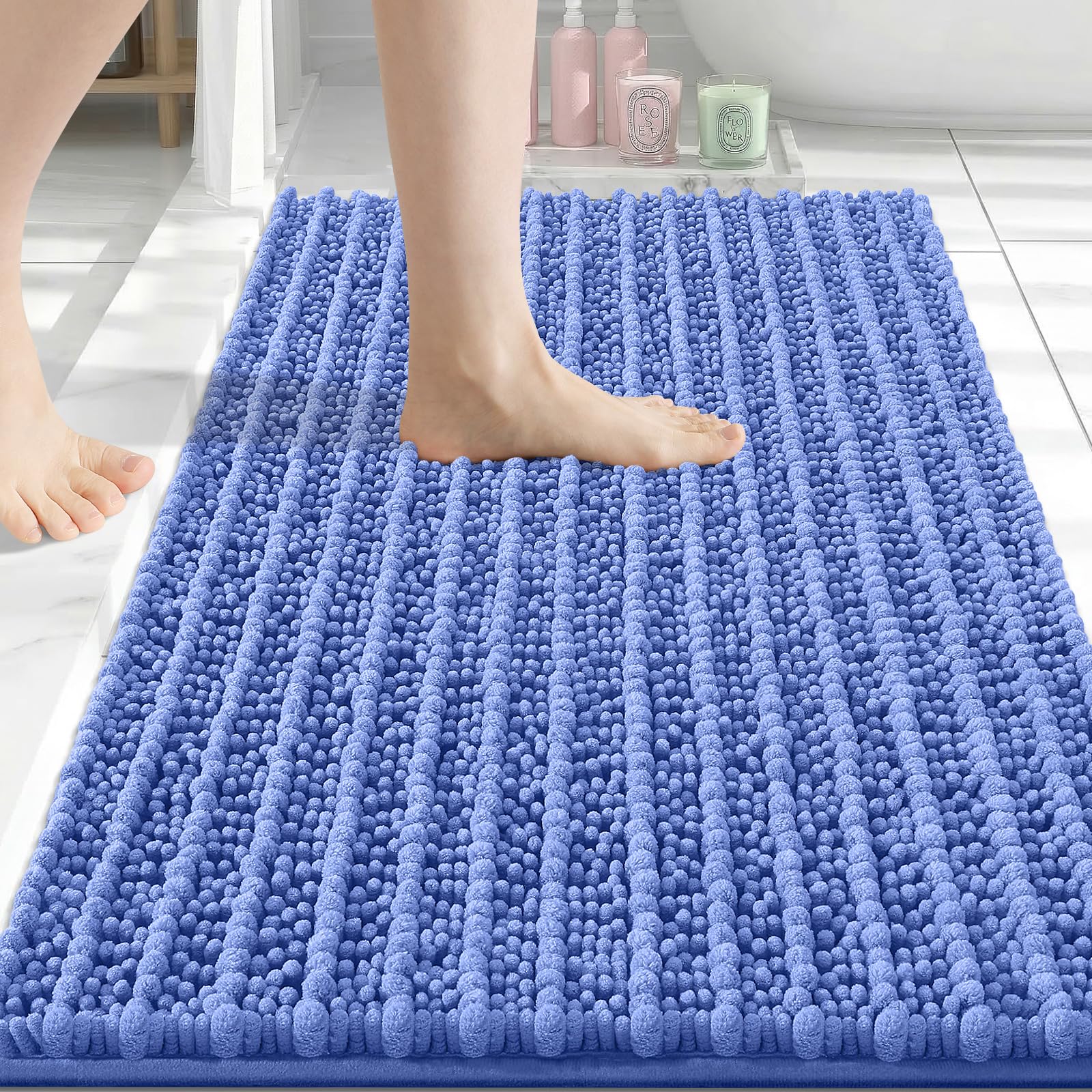 Arotive Bathroom Rugs Mat 30x20, Soft Absorbent Chenille Shaggy Bath Mat