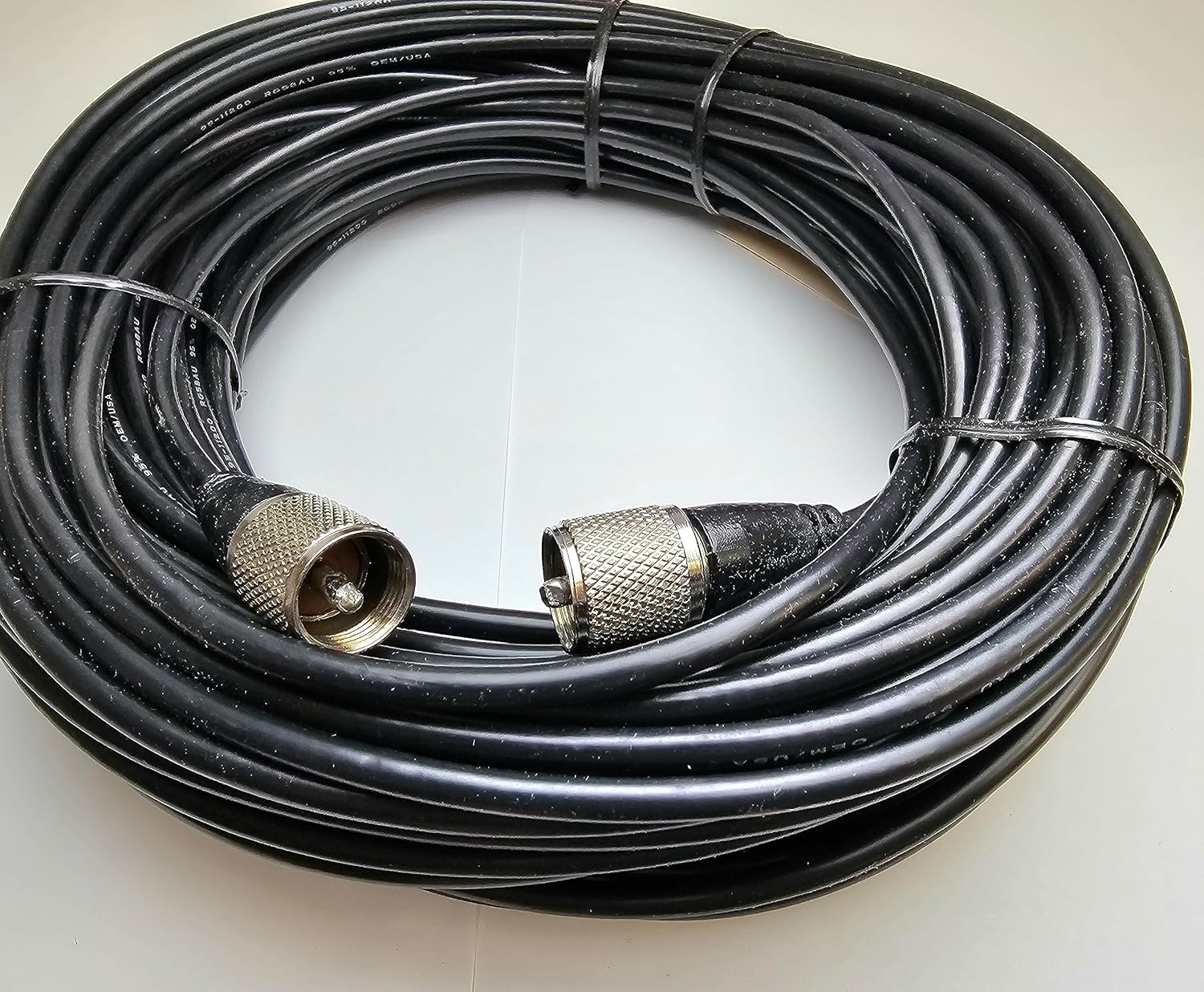 Workman 100' RG58A/U Coaxial Jumper Cable with PL-259 Connectors for CB Radios- Black