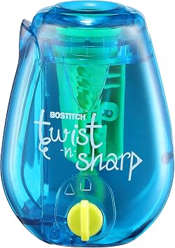 Bostitch Twist-N-Sharp Pencil Sharpener, Assorted Colors PS1-ADJ