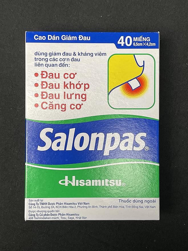 Salonpas Heat Patch 40 patches Herbal Menthol Self Adhesive Medical