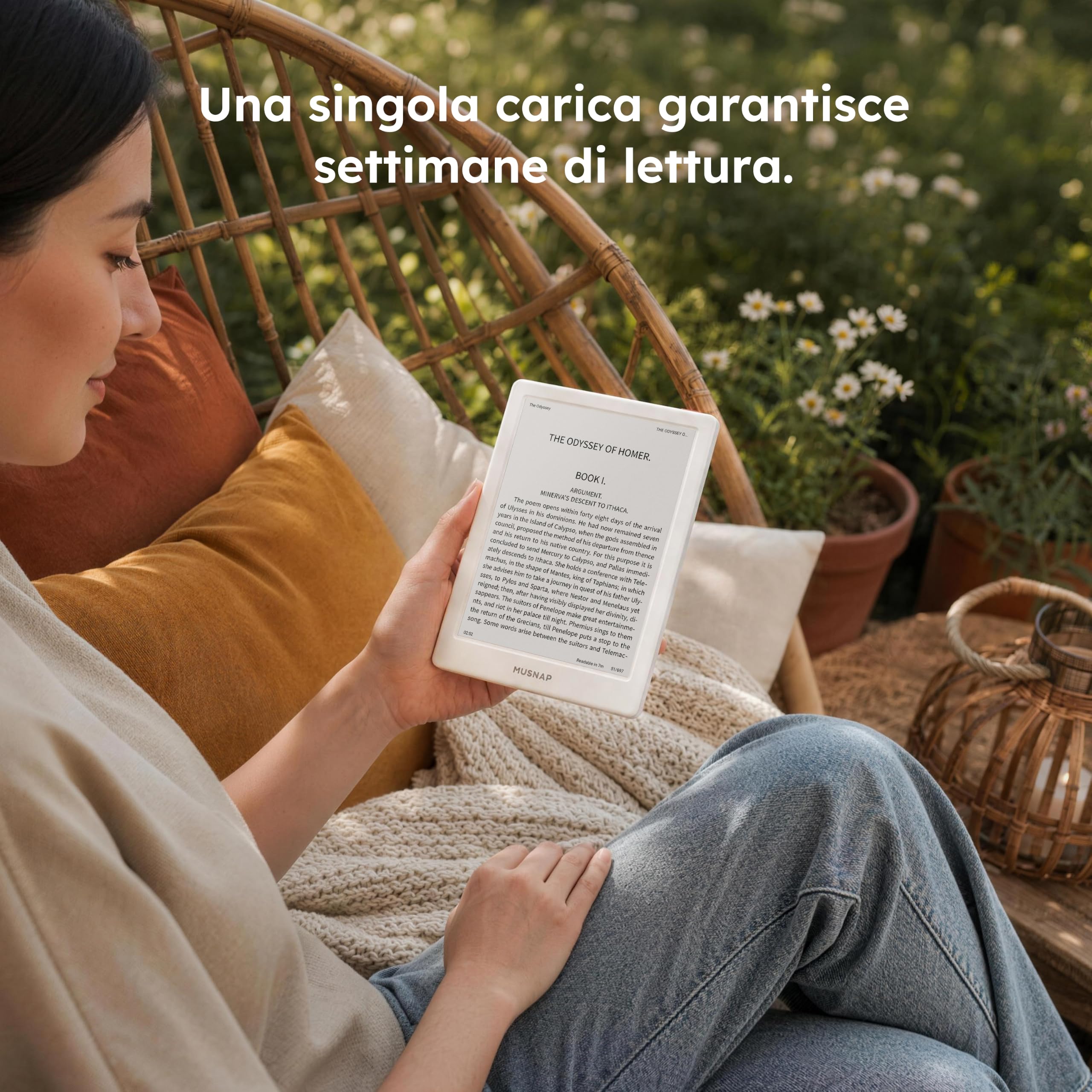 Neo 2 64GB+4GB eBook Reader Supporta applicazioni di terze parti, 6 "E Ink eReader ePaper B/N Carta digitale, lunga durata della batteria per la lettura