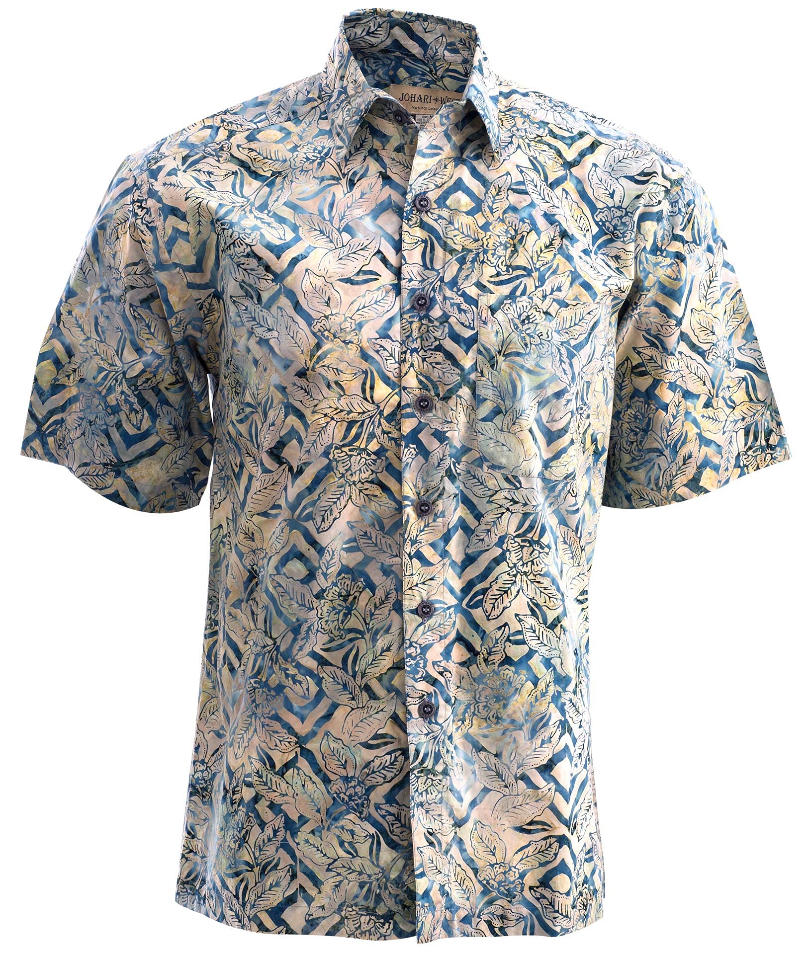 Johari West Jungle Sand Cotton Hawaiian Batik Shirt