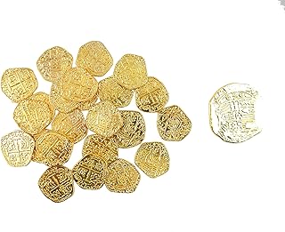 Beverly Oaks Metal Pirate Treasure Coins - Gold Doubloon Replicas - Toy Pirate Coins (250 Coins)