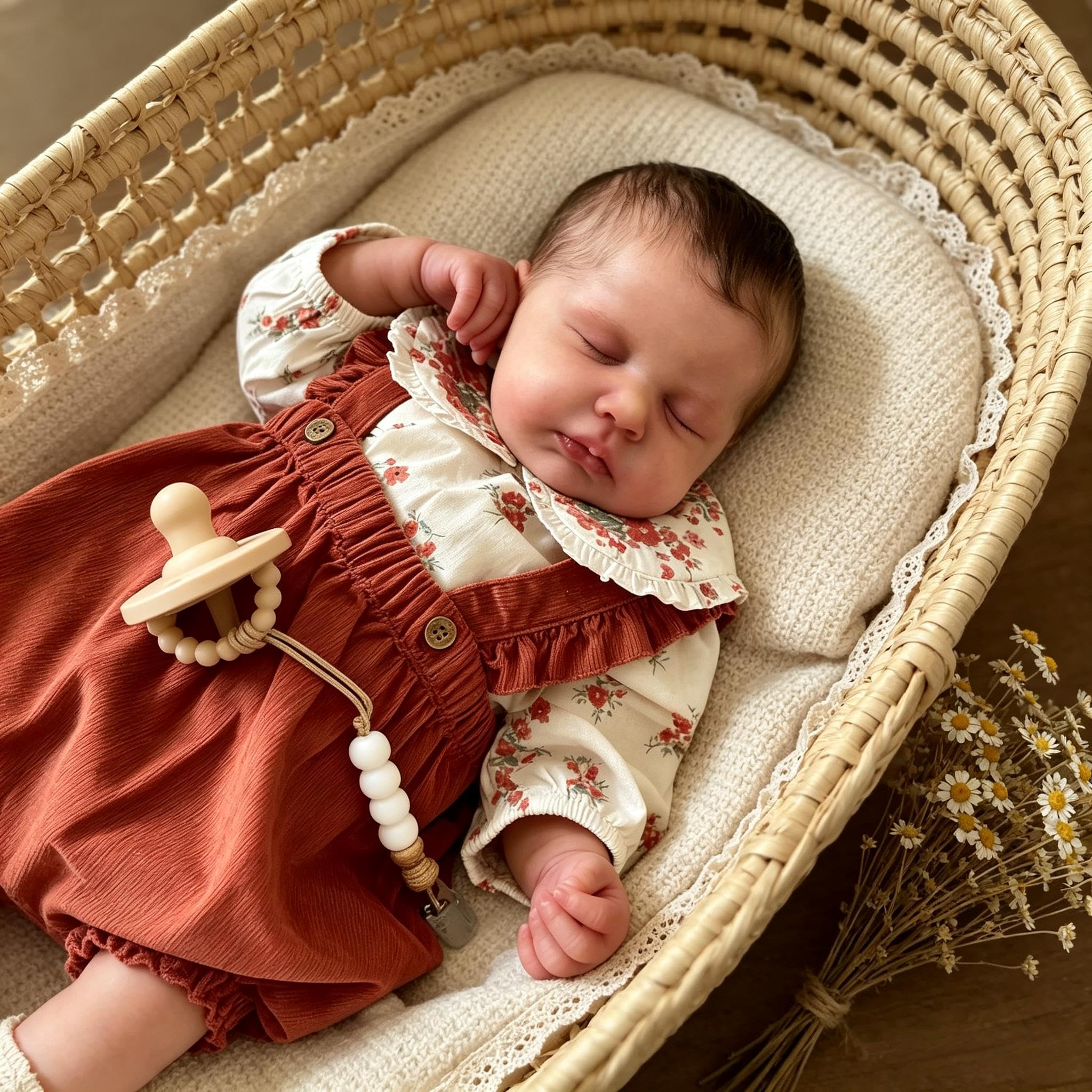 RXDOLL Vollvinyl Reborn Puppe Mädchen, 20 Zoll Realistische Reborn Baby Puppen Silikon Ganzkörper, Anatomisch Korrekte Lebensechte Neugeborenenpuppe für Kinder und Sammler