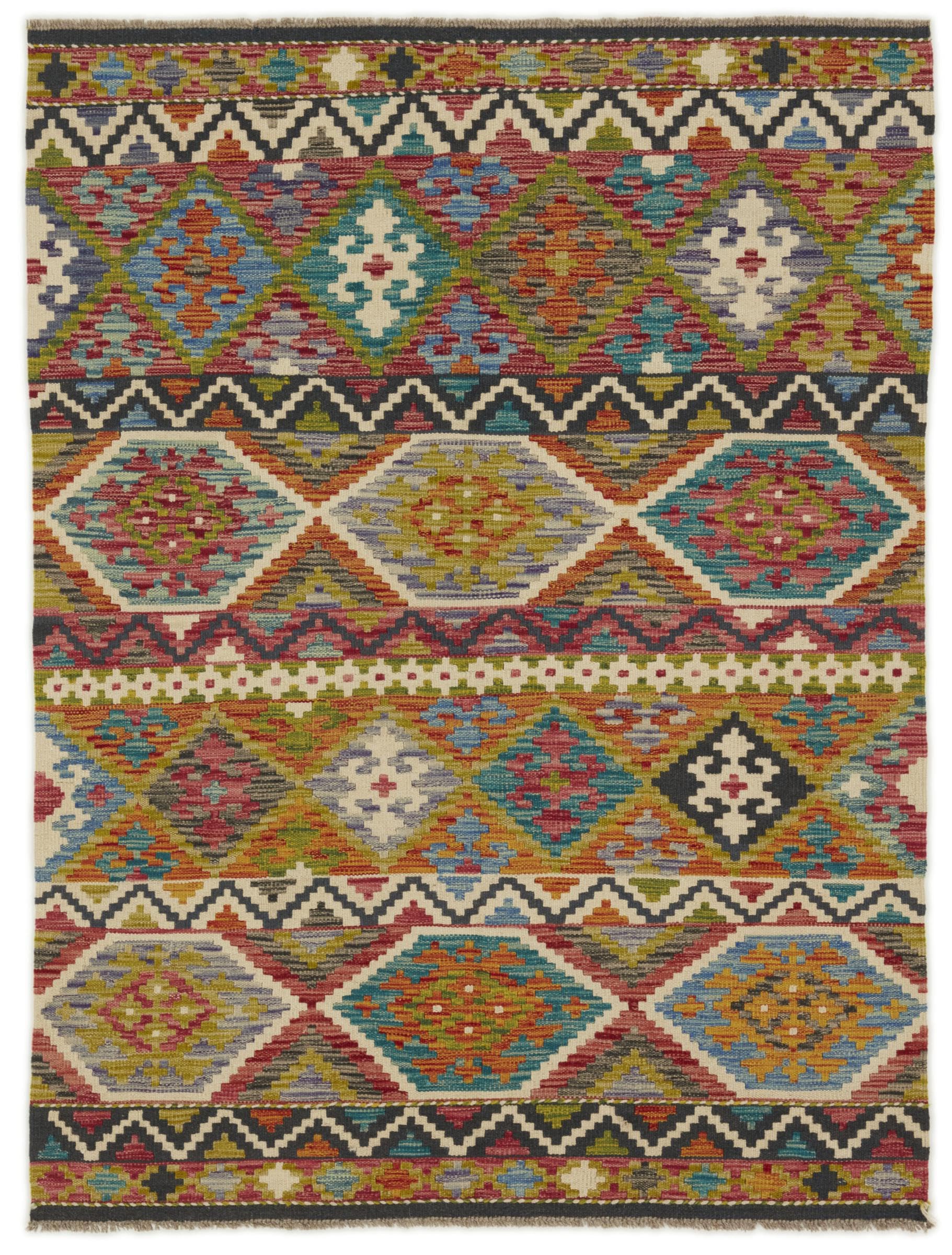 Tapis d'Orient Kilim afghan en laine pour sublimer votre salon cosy