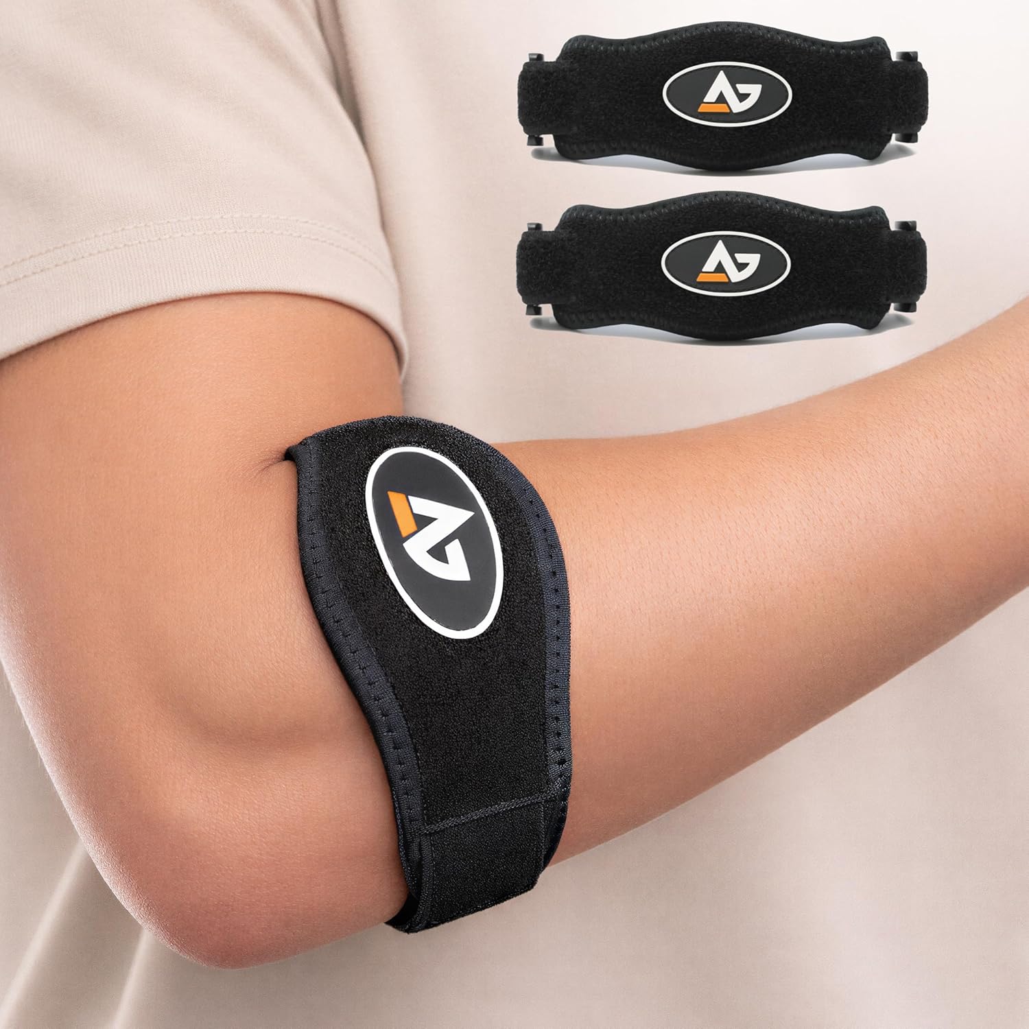 Tennis Elbow Brace - Forearm Brace Support Band with Compression Pad and Elbow Strap for Tendonitis  Tennis & Golfer Elbow & Bursitis - Women and Men (2 Pack)