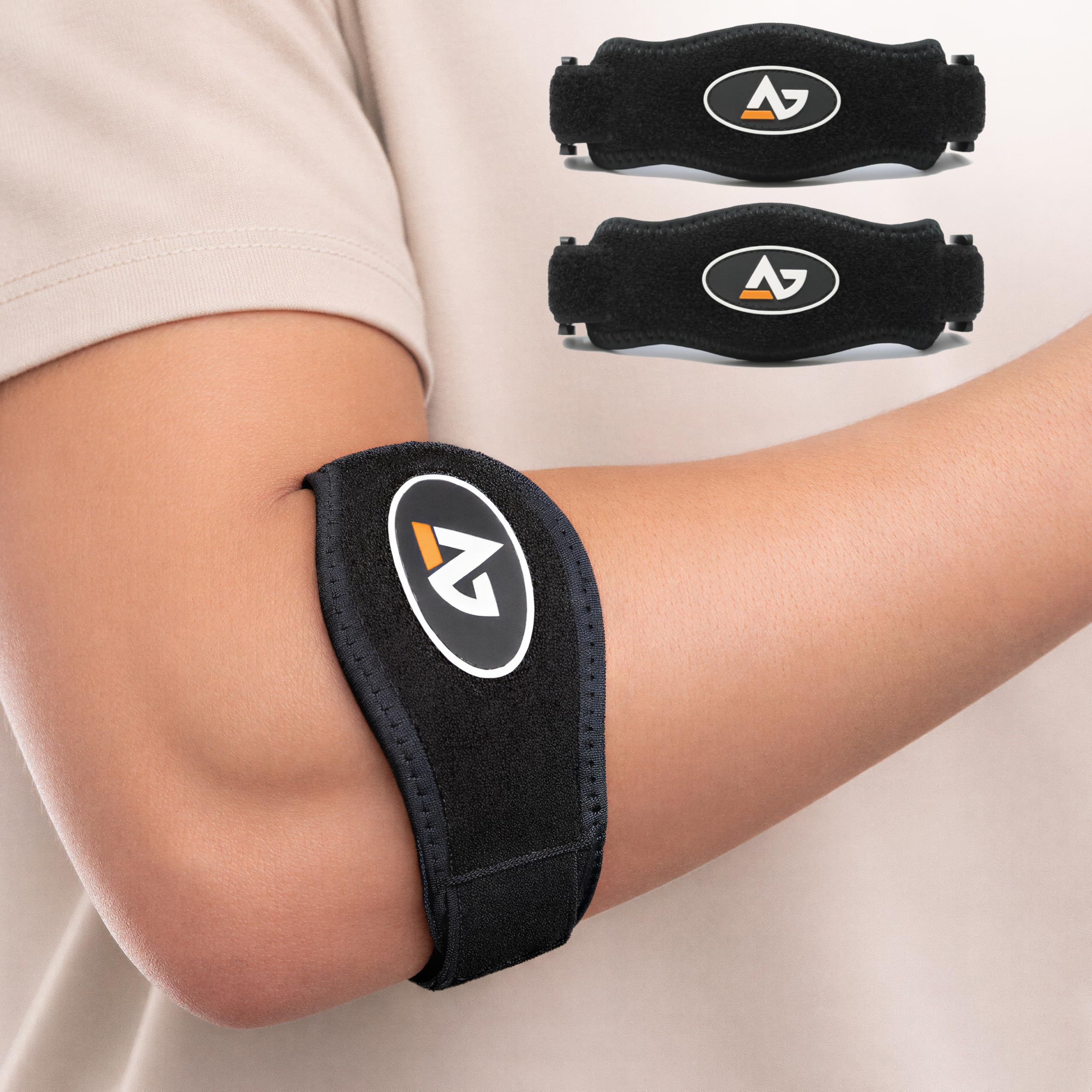 Tennis Elbow Brace - Forearm Brace Support Band with Compression Pad and Elbow Strap for Tendonitis, Tennis & Golfer Elbow & Bursitis - Women and Men (2 Pack)