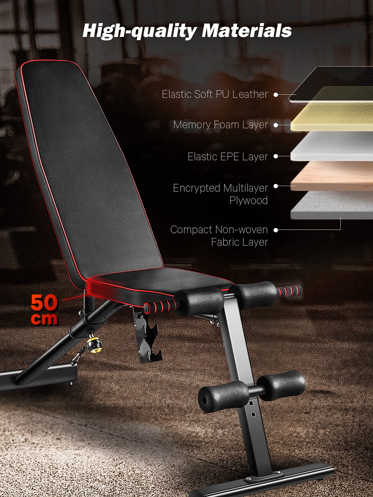 Buy Weight Bench Adjustable Workout Bench with Dumbbell and Resistance