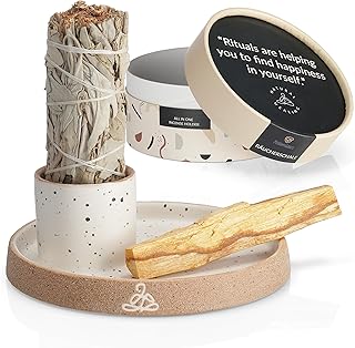 [HOCHWERTIGE] Räucherschale für jedes Räucherwerk, Räucherstäbchen, Palo Santo, Weißer Salbei I Räucherschale I PALO Santo...