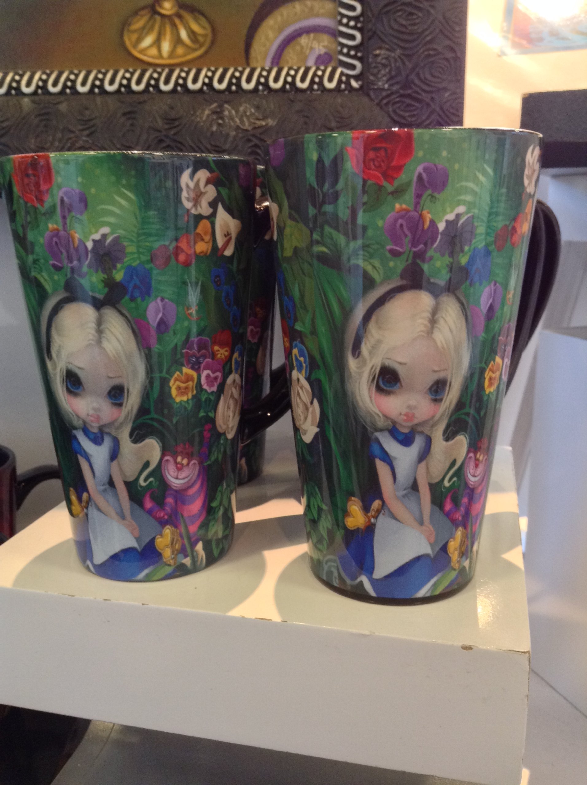disney parks wonderground gallery alice & garden by becket ceramic coffee mug new