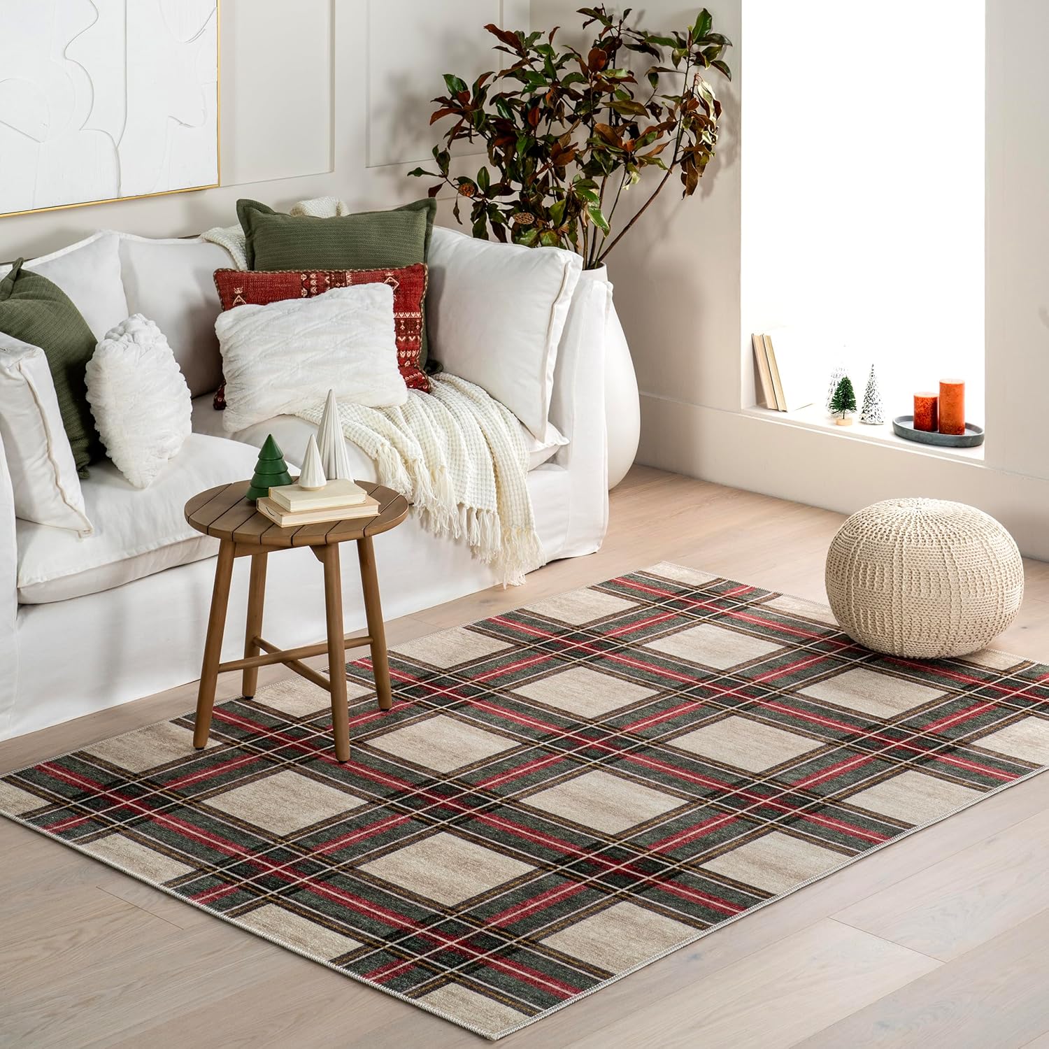 nuLOOM 2' x 3' Machine Washable Stain-Resistant Area Rug Low Profile for Living Room, Bedroom, and Dining Room, Steph Blue