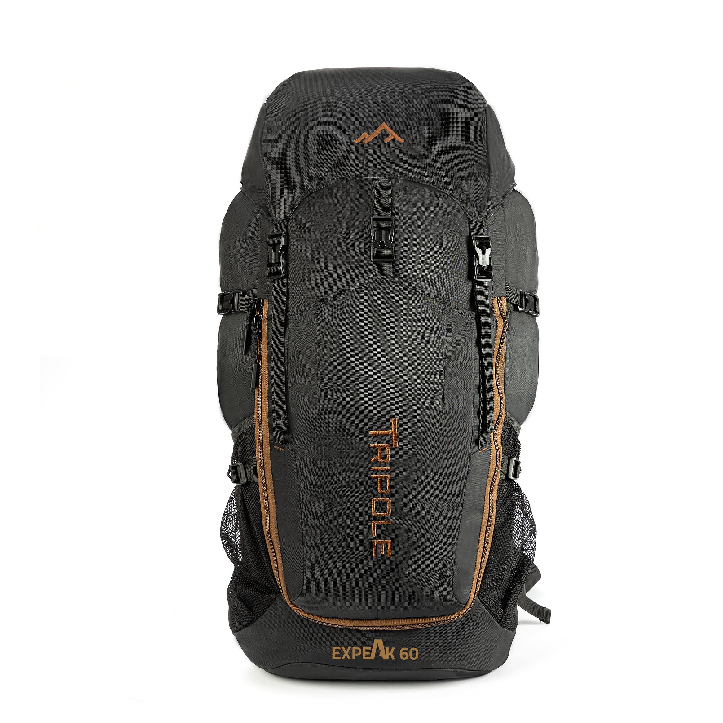 Expeak 60L Rucksack Bag for Men & Women | Front Opening, Laptop Compartment & Raincover | Trekking, Hiking & Backpacking