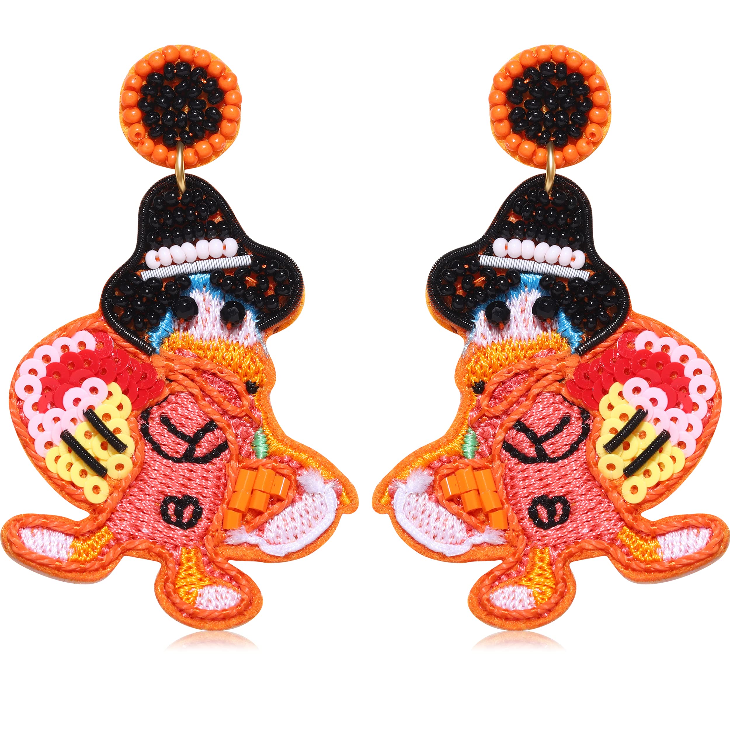 ELEARD Thanksgiving Earrings for Women Beaded Fall holiday Earrings GOBBLE Drop Dangle Earring Autumn Jewelry Holiday Gift