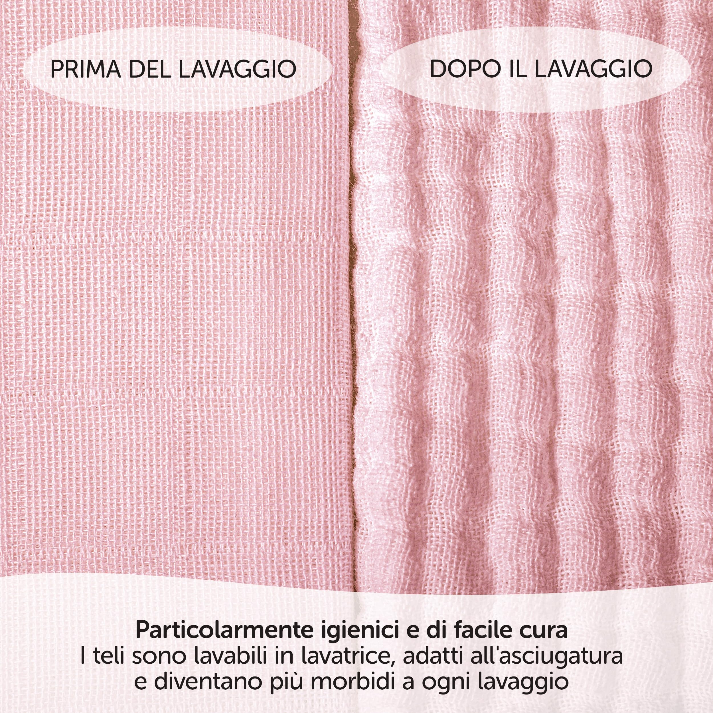 MAKIAN Set da 8 Mussole Neonato 80x80 cm - Teli in Mussola/Salviette Neonato in 100% Cotone, Test OekoTex Standard 100, Lavabili in Lavatrice