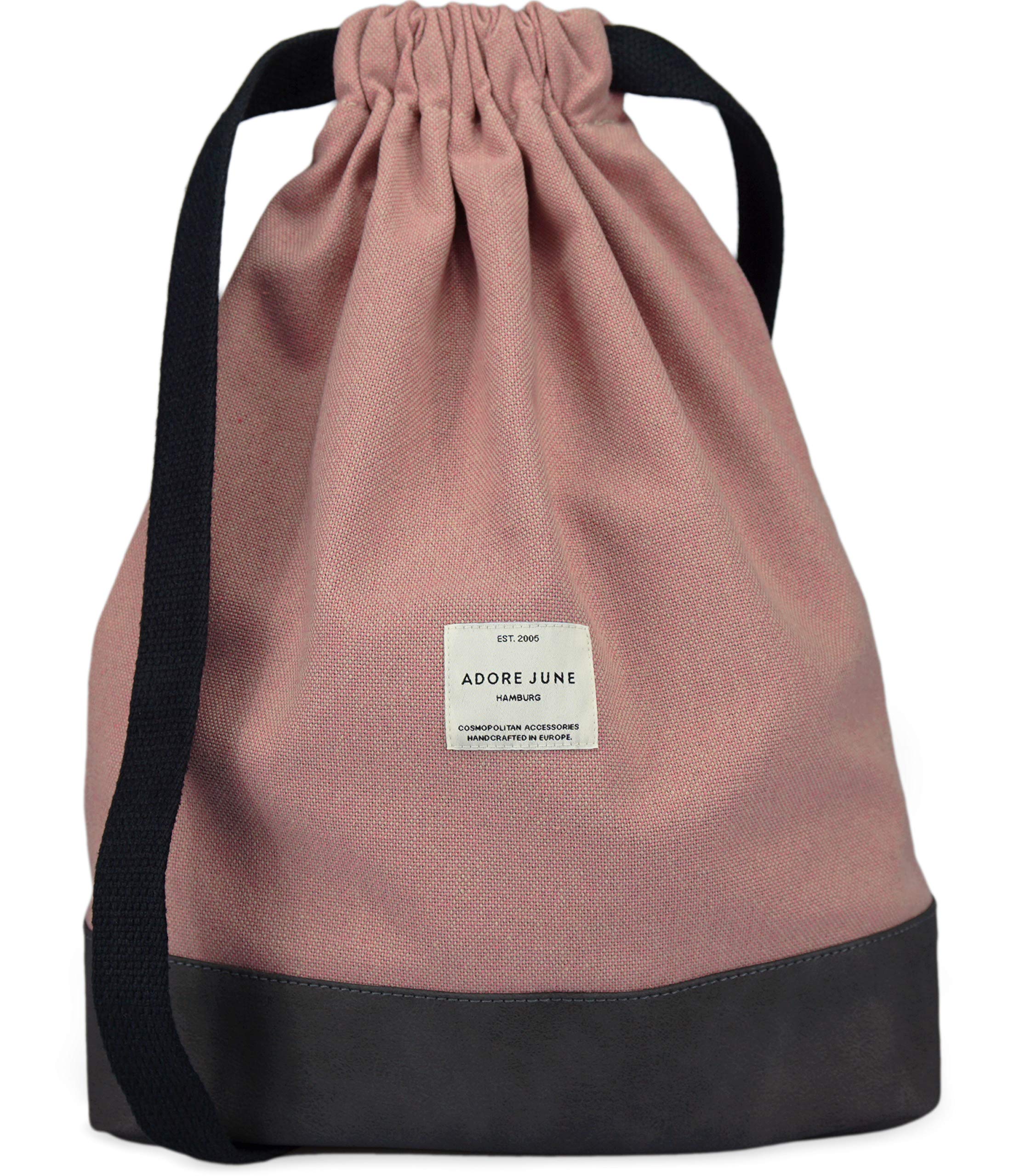Adore June Daypack Bob Moderno Mochila con Cordón para Deportes, Viajes y Ciudad, Bolsa de Gimnasia para Mujeres y Hombres con Bolsillo Interior y Bolsa de Seguridad con Cremallera
